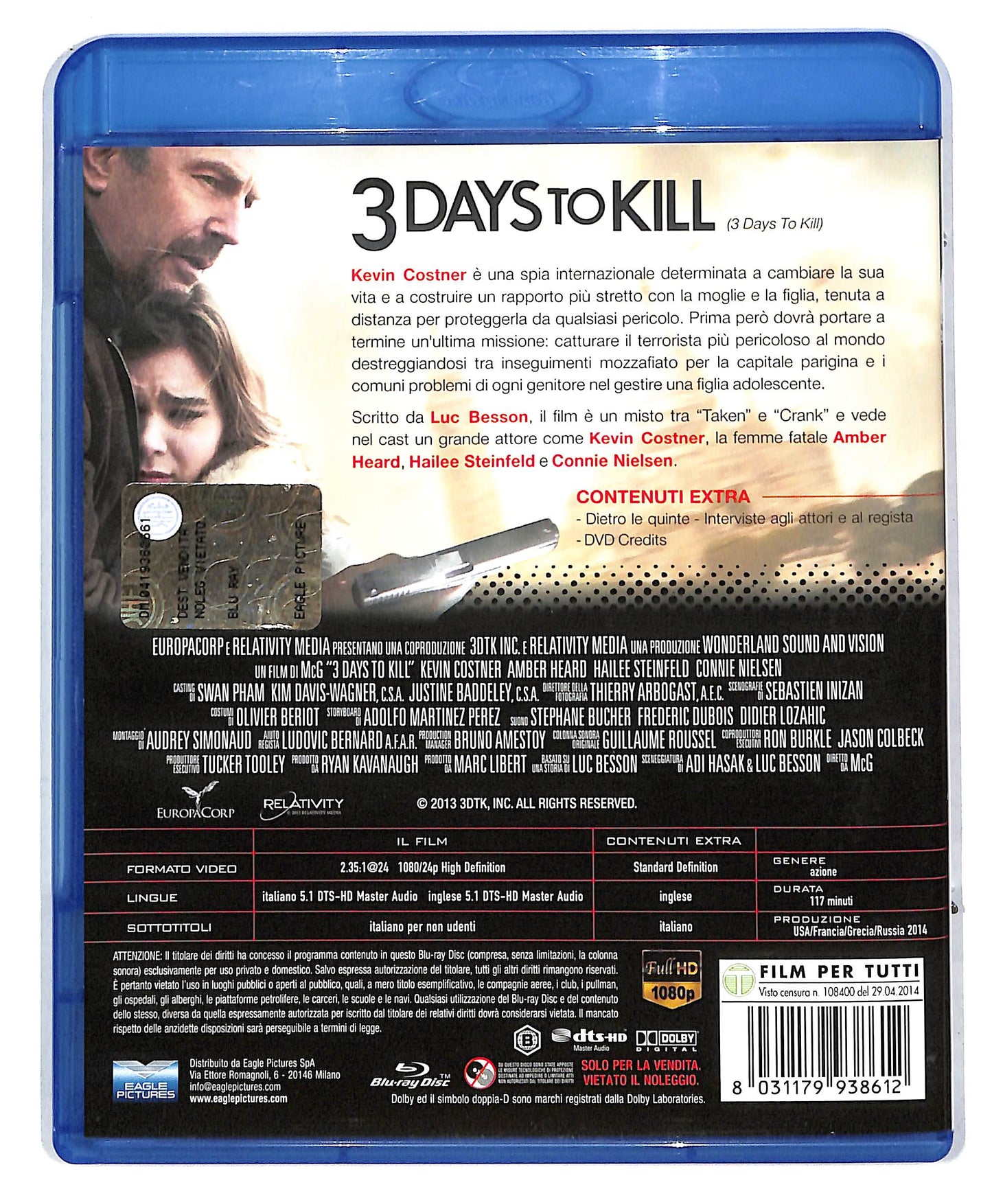 EBOND 3 Days to Kill BLURAY DB604303