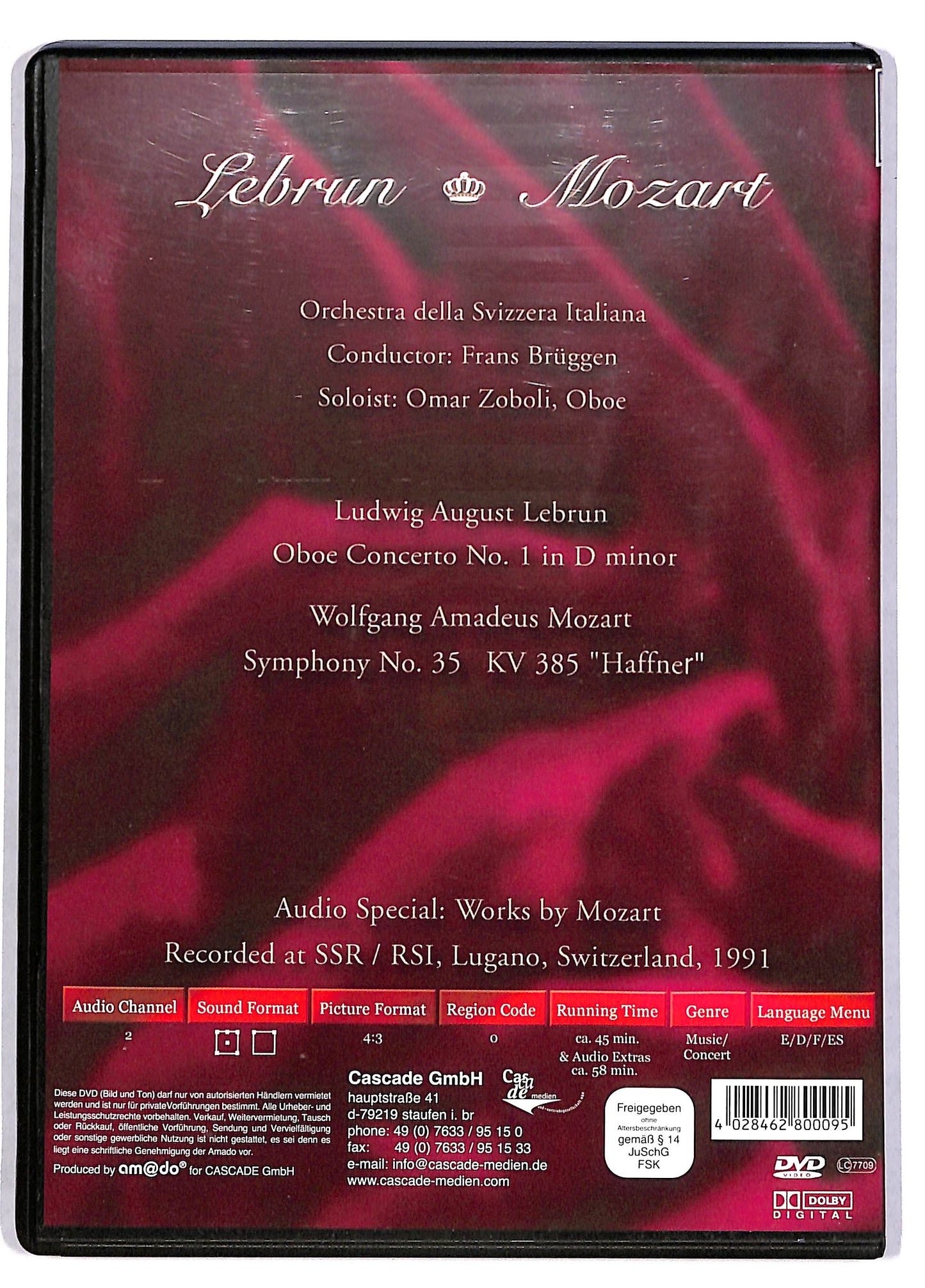 EBOND lebrun - mozart DVD DB607114