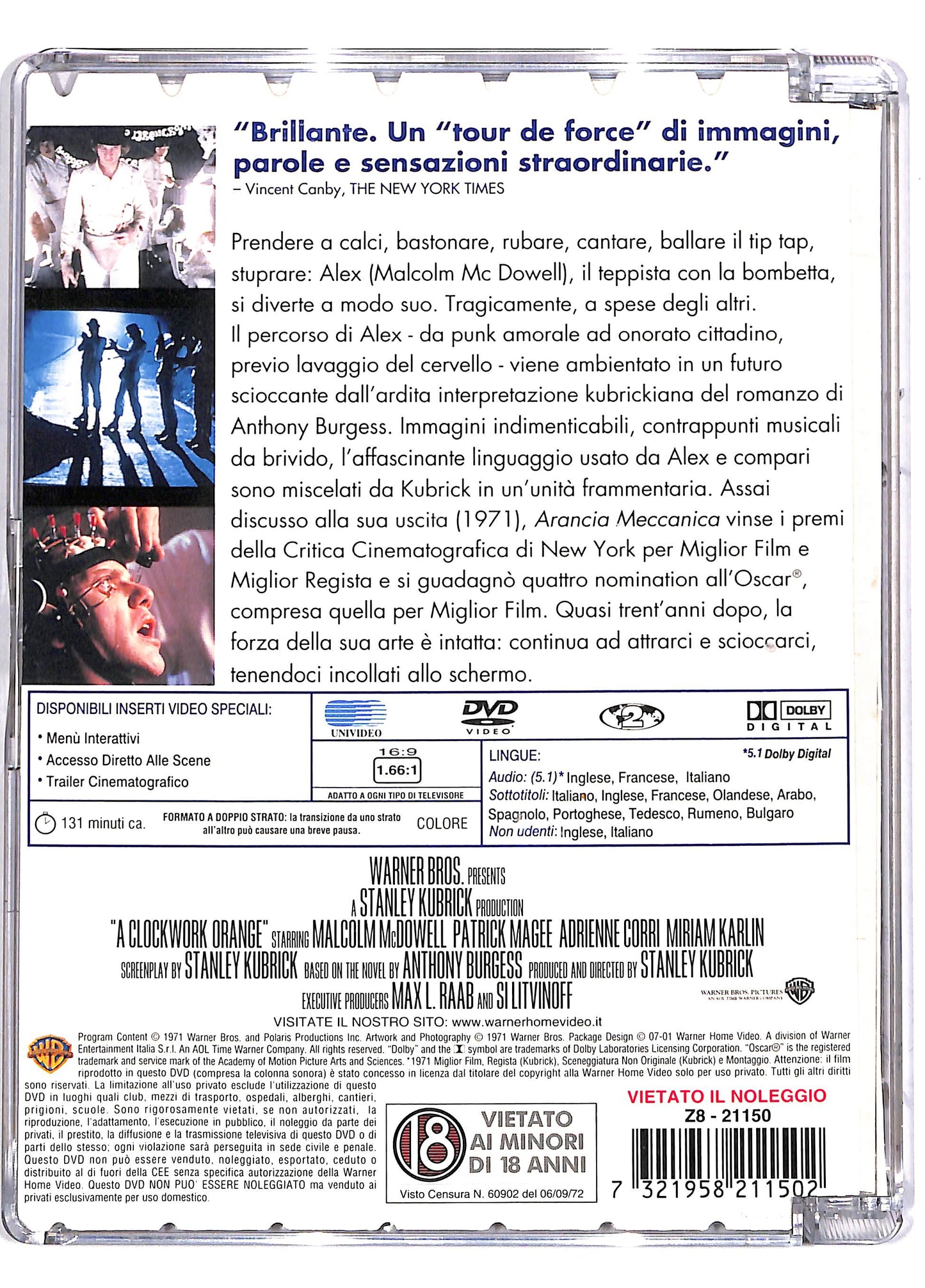 EBOND Arancia meccanica DVD DB607136