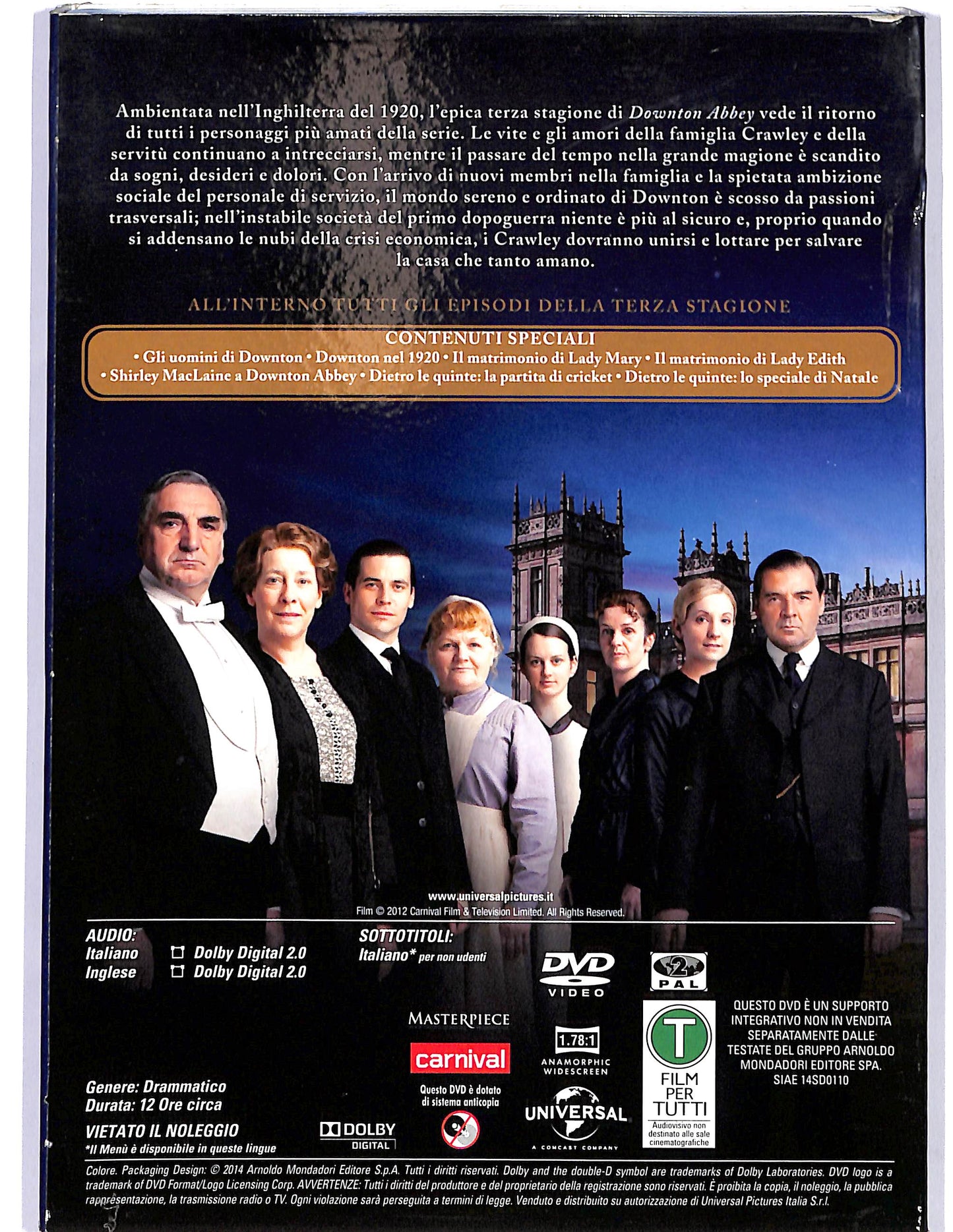 EBOND Downton Abbey Stagione 3 completa slipcase EDITORIALE DVD DB607609