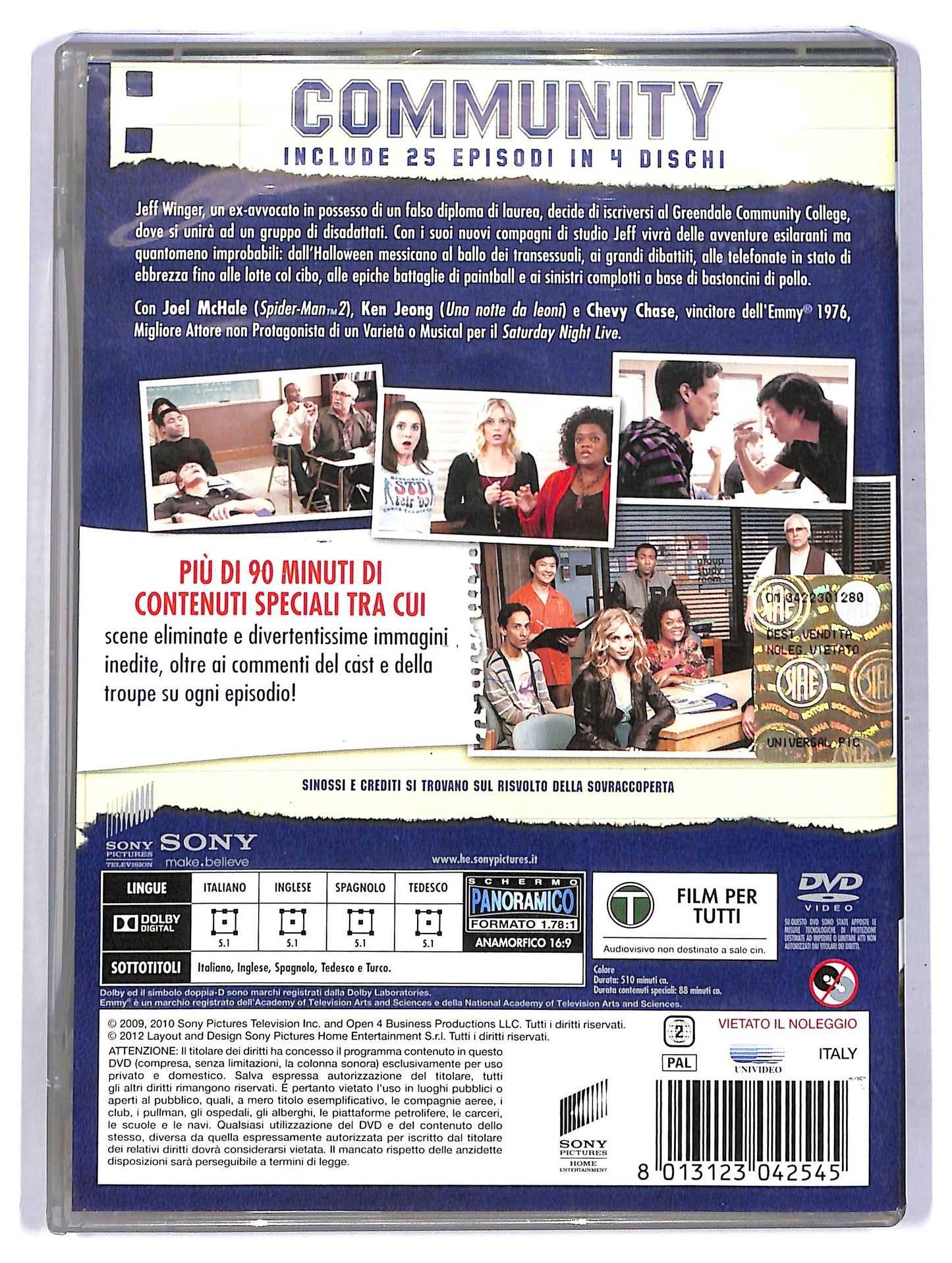 EBOND Community prima stagione - 25 EPISODI IN 4 dischi DVD DB608439