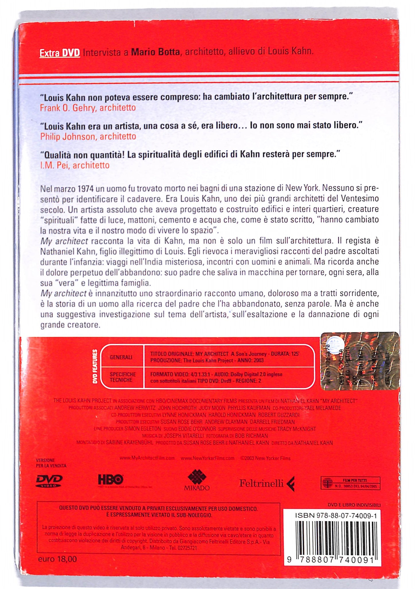 EBOND My Architect Alla Ricerca Di Louis K. Nathaniel Kahn + libro DVD DB609329