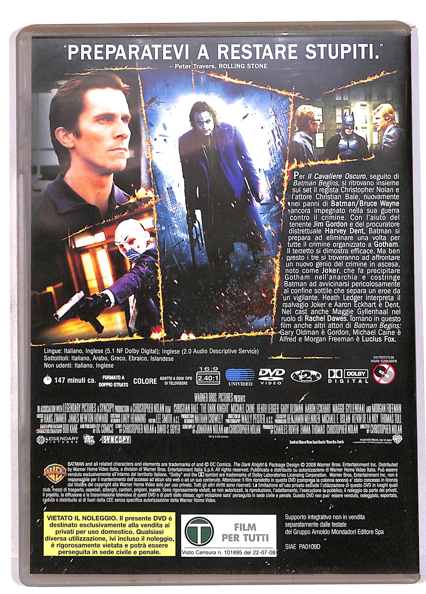 EBOND Il Cavaliere Oscuro DVD DB609635