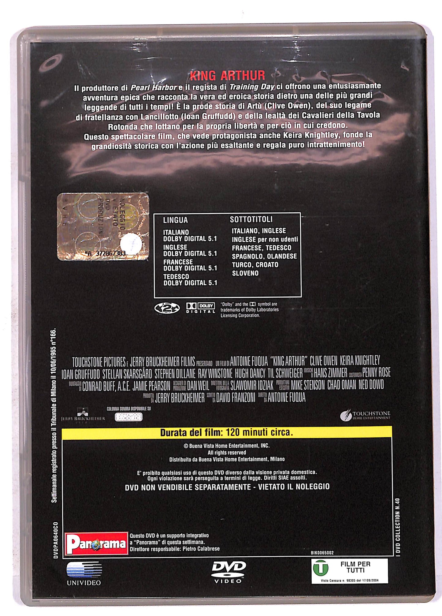 EBOND King Arthur EDITORIALE Panorama Miti e Leggende DVD DB609653