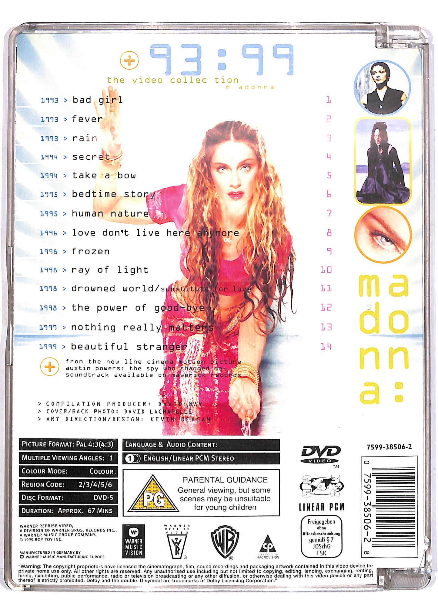 EBOND Madonna The Video Collection 93:99 SJB DVD DB610623