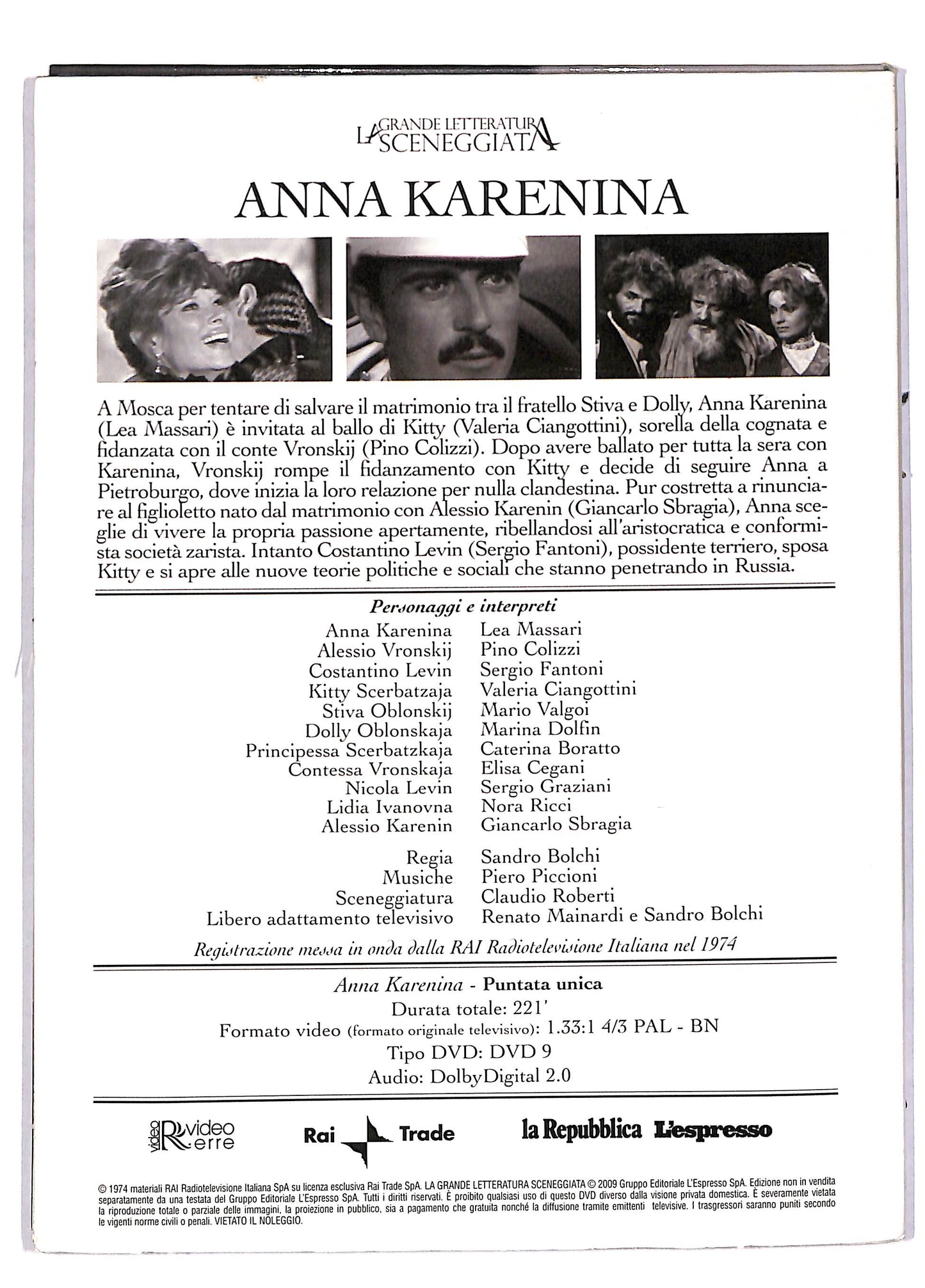 EBOND Anna karenina - puntata unica DIGIPACK EDITORIALE DVD DB610903