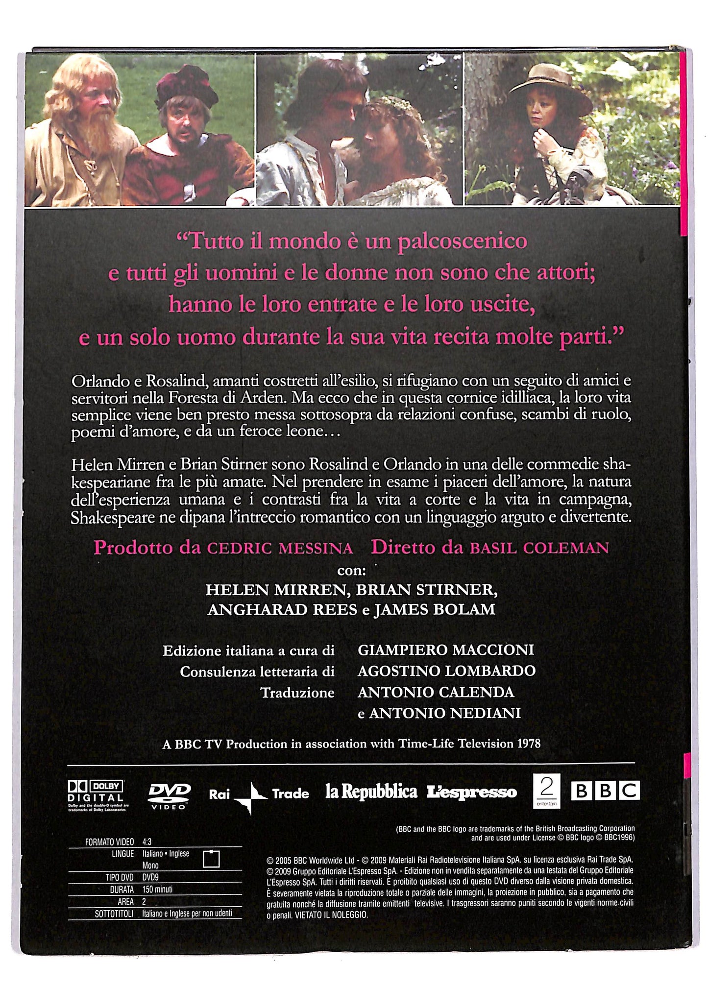 EBOND Come vi piace Shakespeare collection 14 EDITORIALE DVD DB610916