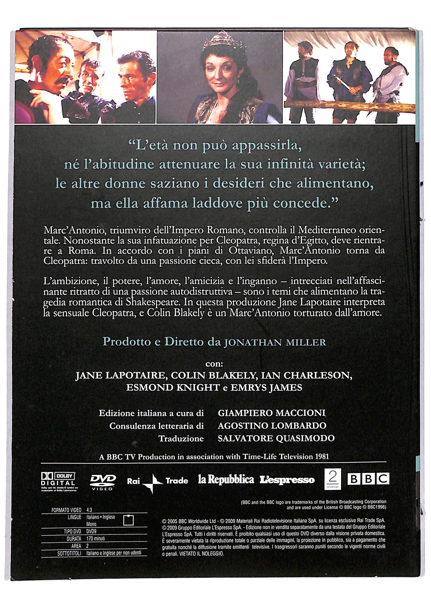 EBOND antonio e cleopatra - shakespeare collection 12 EDITORIALE DVD DB610919