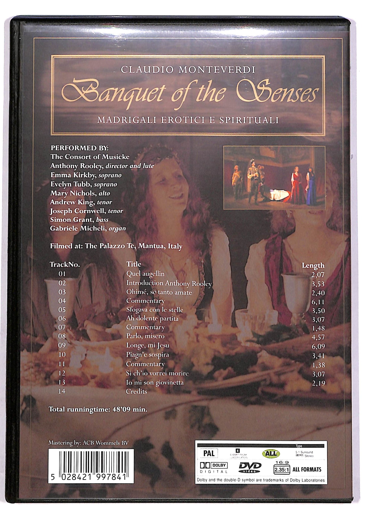 EBOND Monteverdi Banquet of the Senses EDITORIALE DVD DB611035