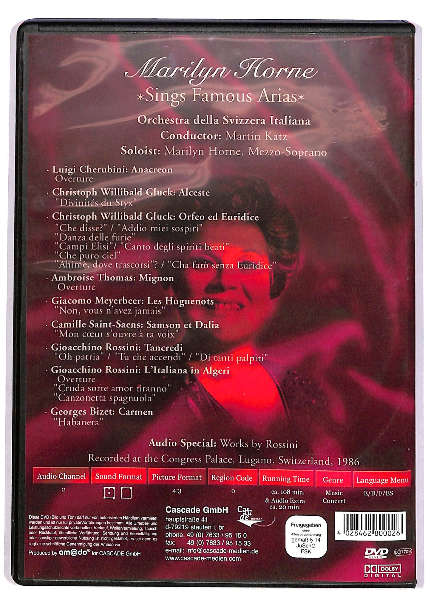 EBOND Marilyn Horne Sings Famous Arias Katz EDITORIALE DVD DB611048