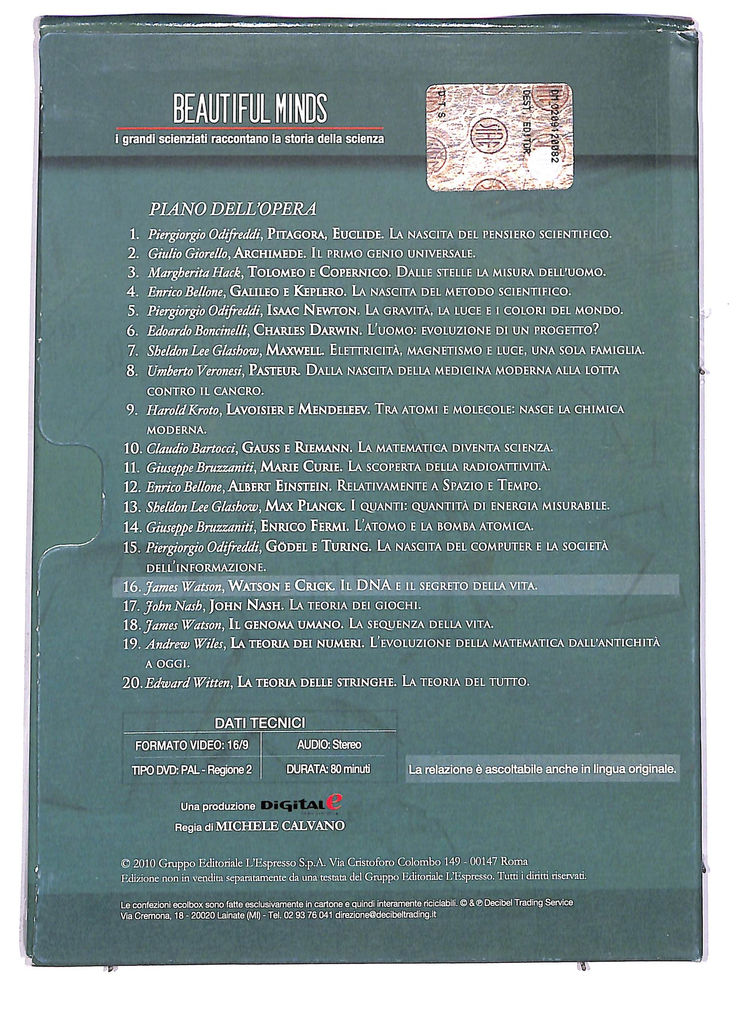 EBOND Beautiful Minds Watson Crick EDITORIALE DVD DB611061
