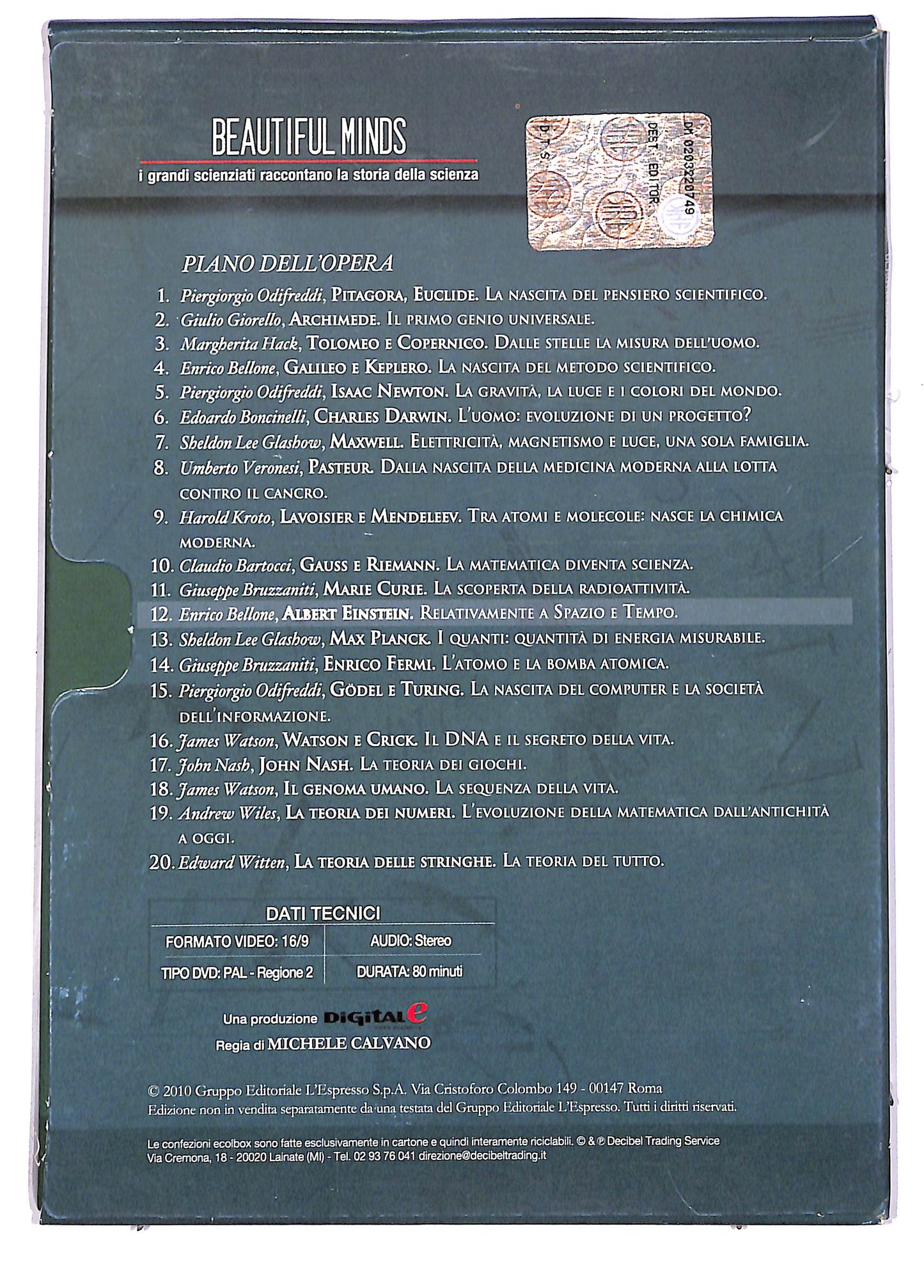 EBOND Beautiful Minds Bellone Einstein vol.12 EDITORIALE DVD DB611072