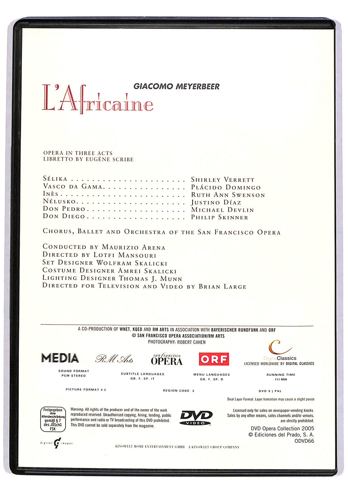 EBOND L'africaine 2 opera collection DVD DB611258