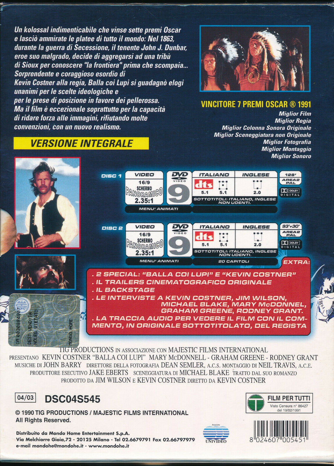 EBOND Balla Coi Lupi Edizione Speciale D261013 DVD DB611403