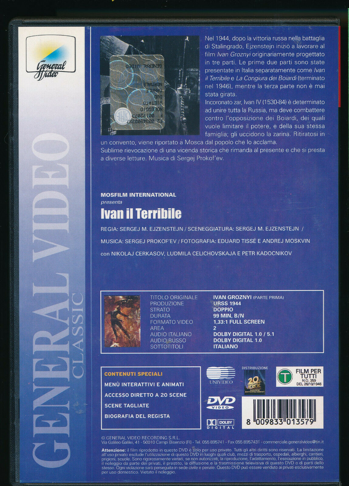 EBOND Ivan Il Terribile DVD DB611822