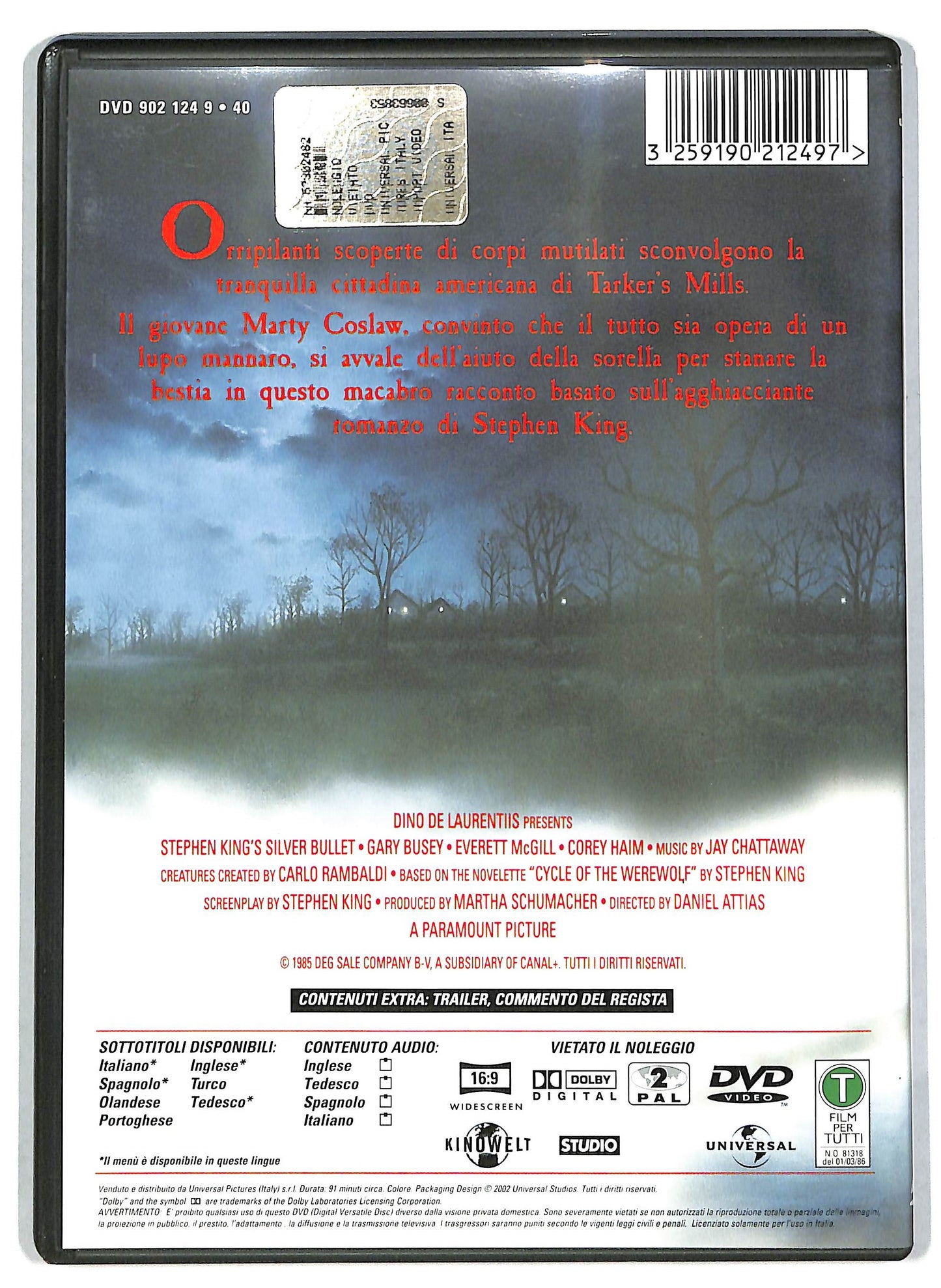 EBOND Unico indizio la luna piena DVD DB612138