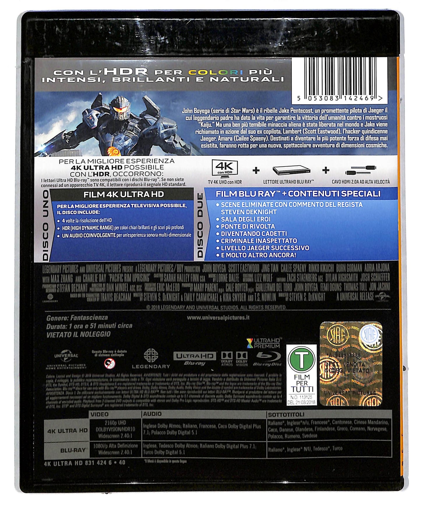 EBOND Pacific Rim - La Rivolta 4K ULTRA HD BLURAY DB612627