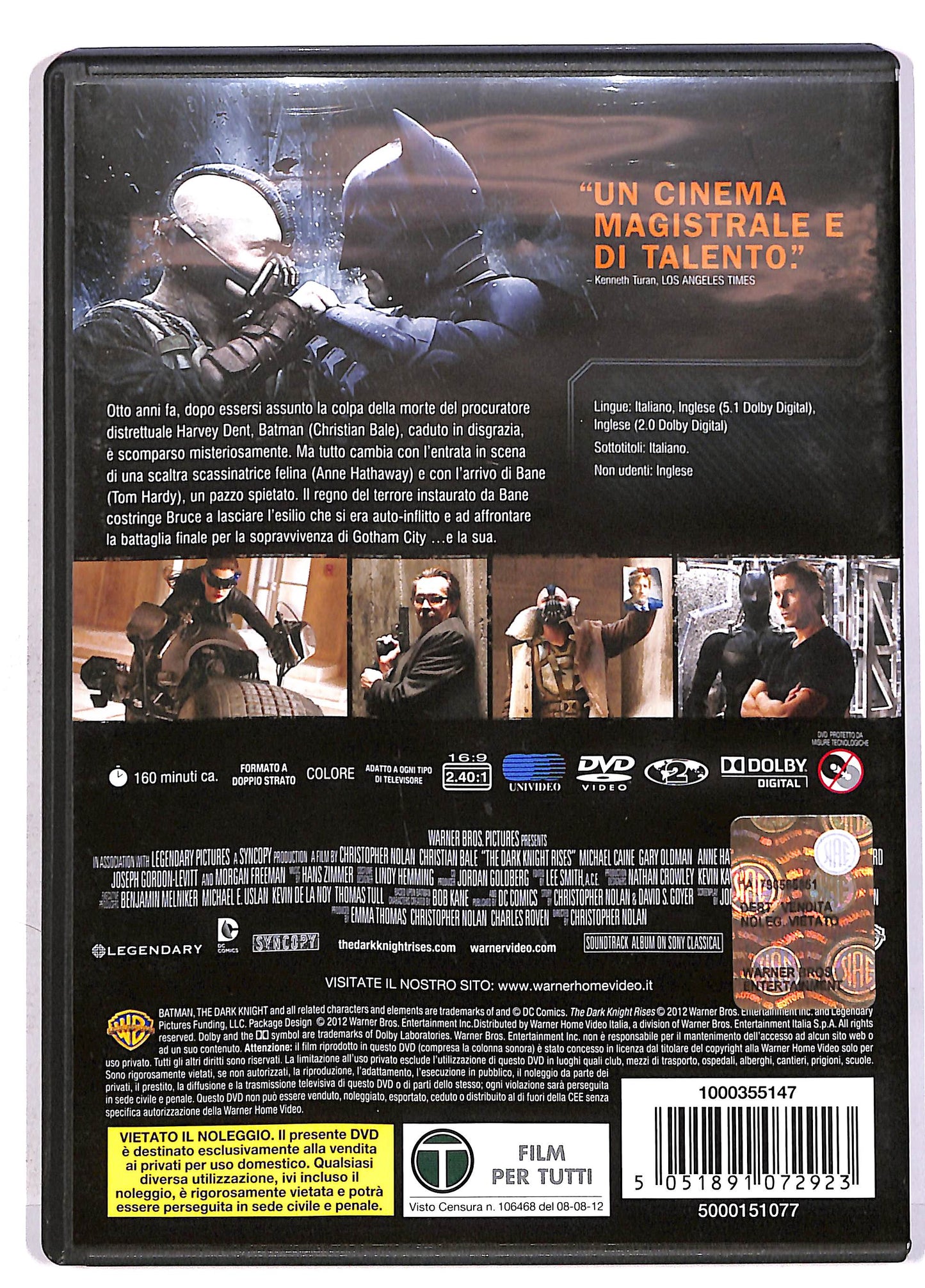 EBOND Il Cavaliere Oscuro Il Ritorno DVD DB613353