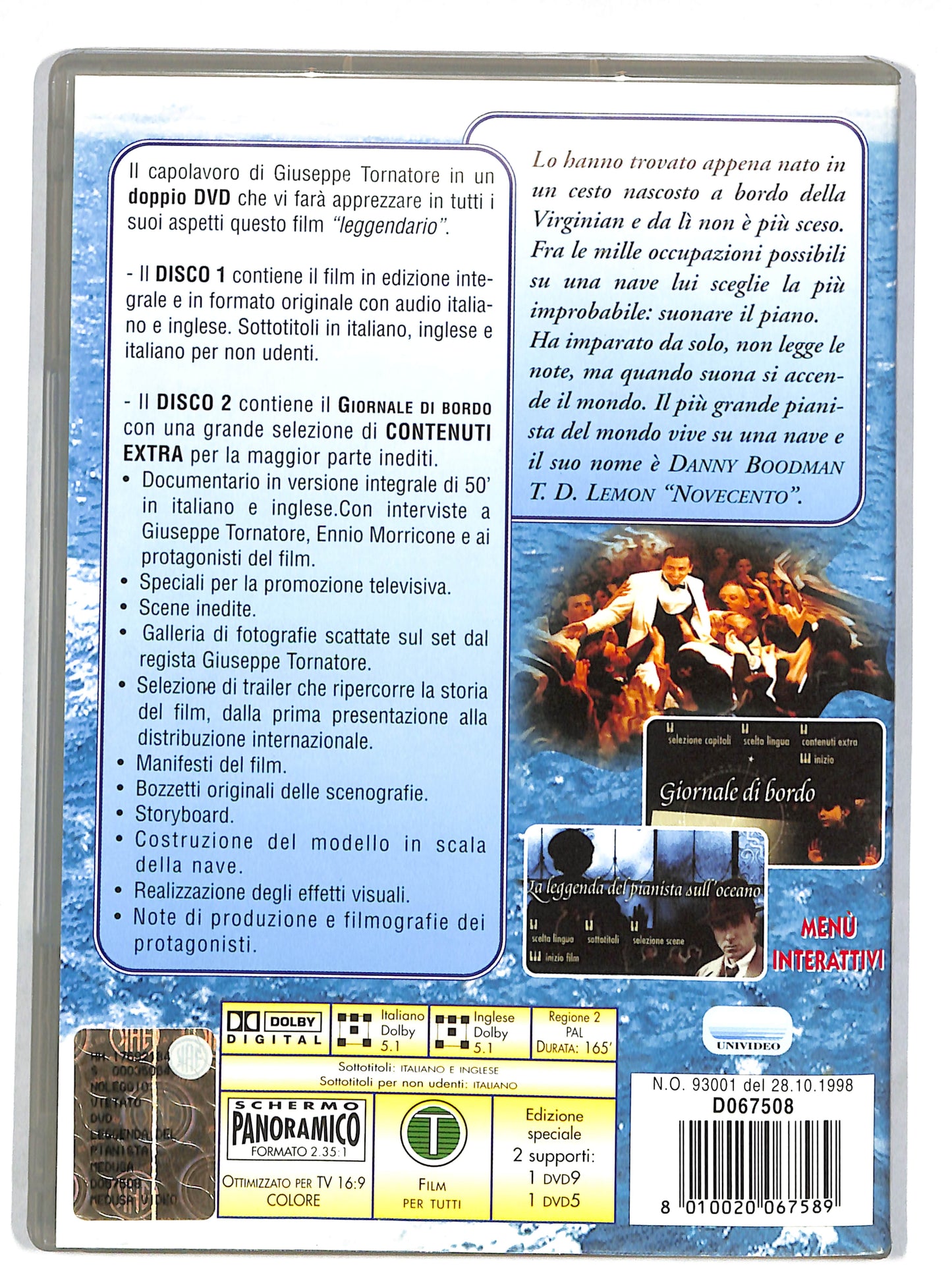 EBOND La leggenda del pianista sull'oceano DVD DB614414