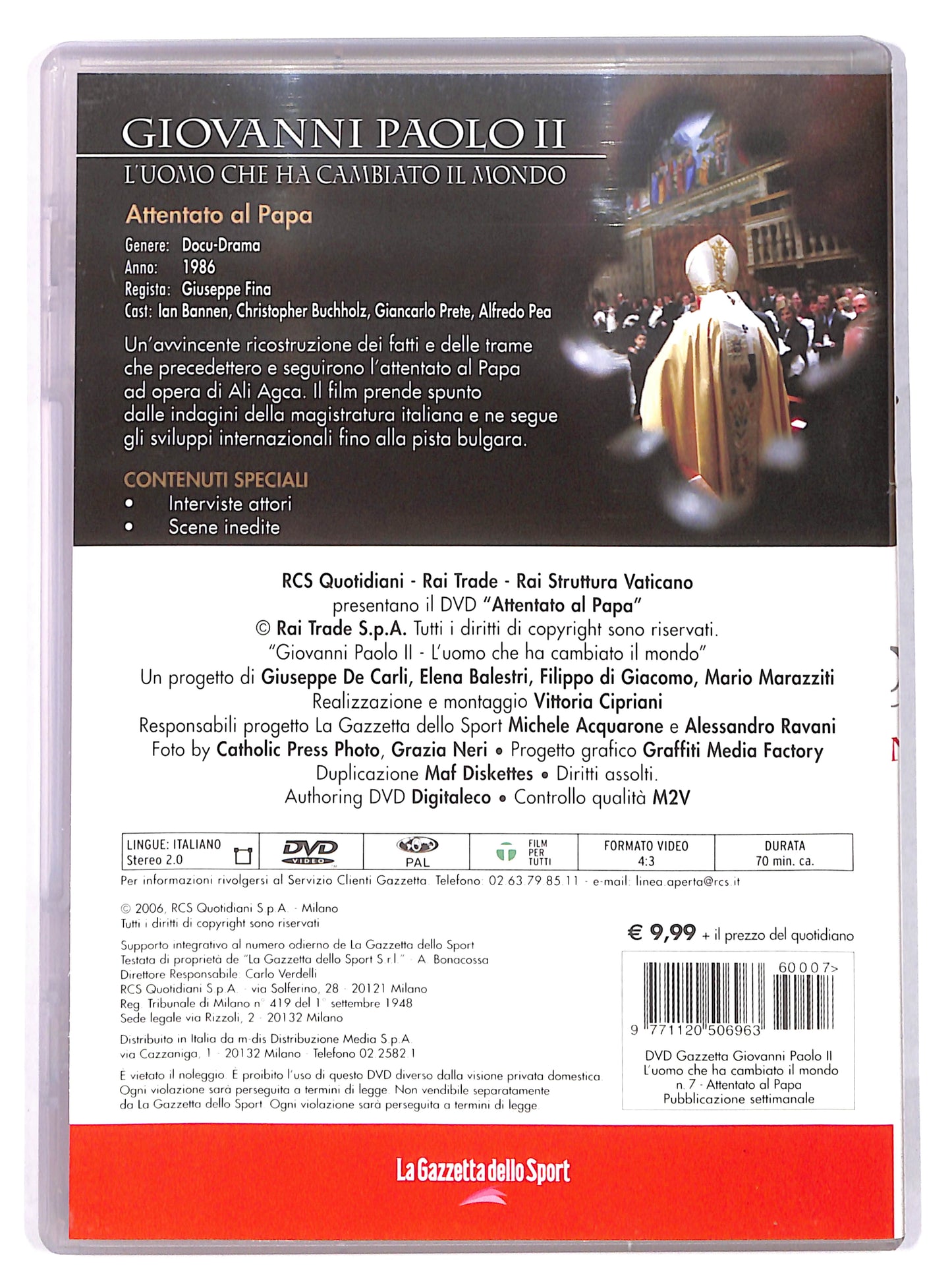 EBOND Giovanni Paolo 2 volume 7 - Attentato al papa EDITORIALE DVD DB616144