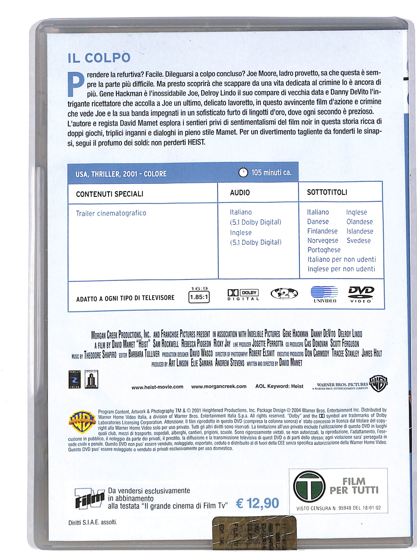 EBOND Il colpo EDITORIALE DVD DB616158