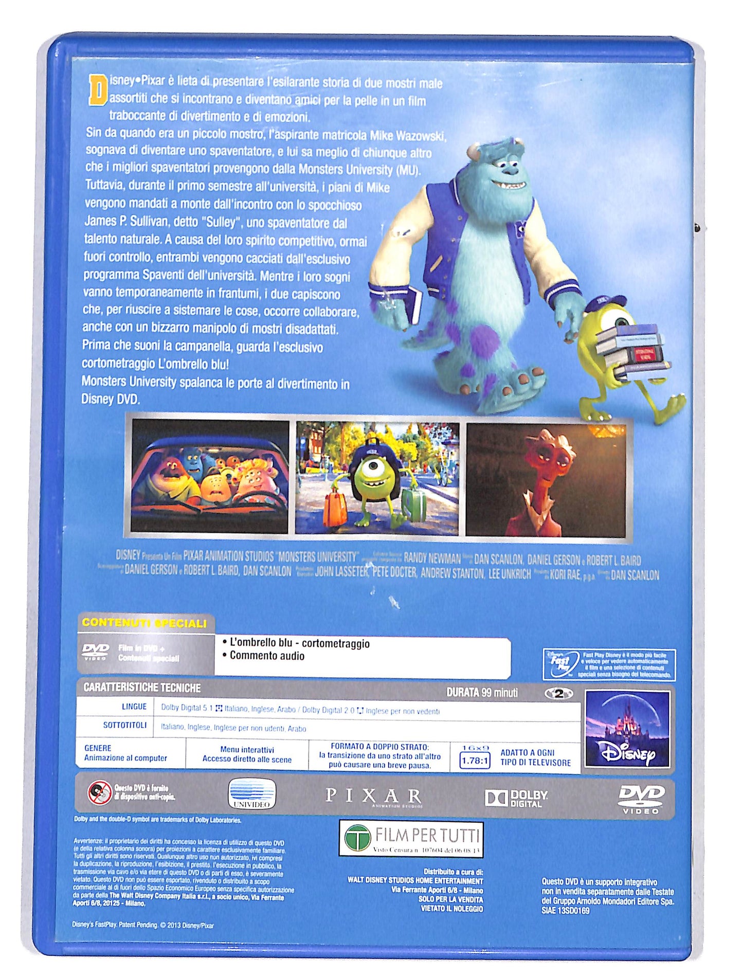 EBOND Monsters University EDITORIALE DVD DB621143