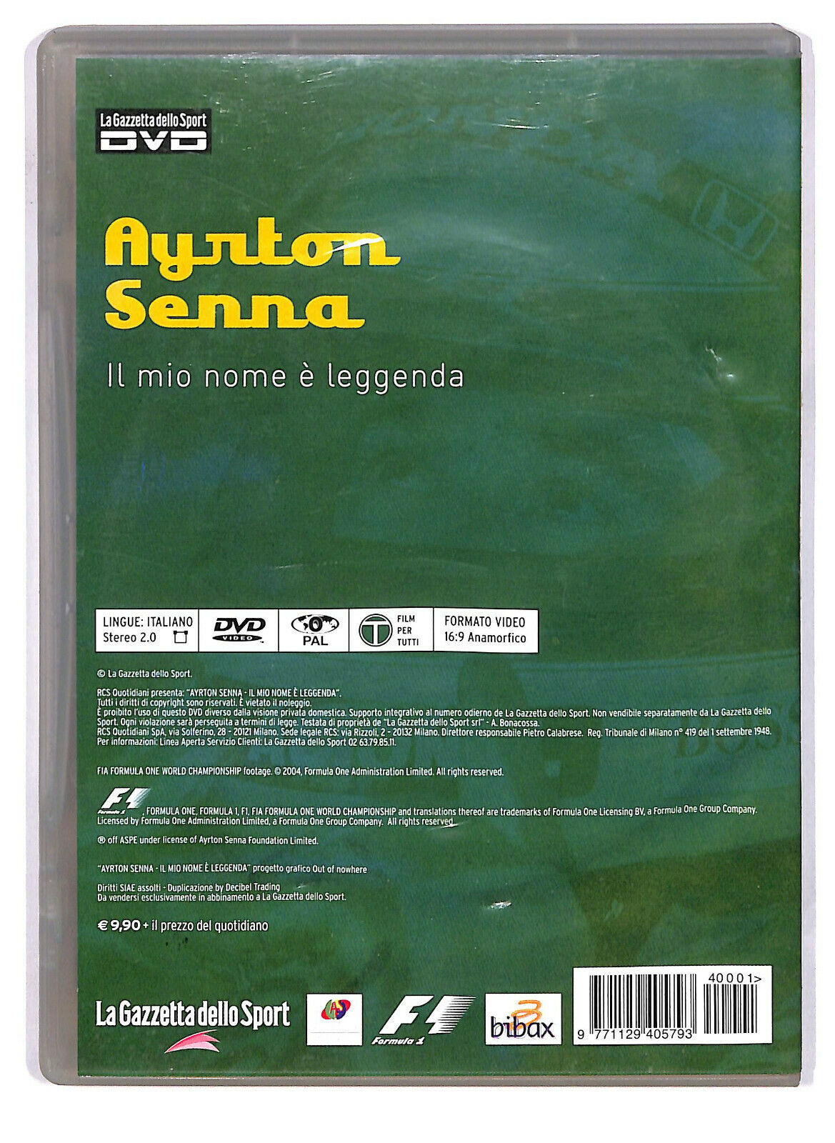 EBOND Ayrton Senna Il Mio Nome E' Leggenda Editoriale DVD DB621824