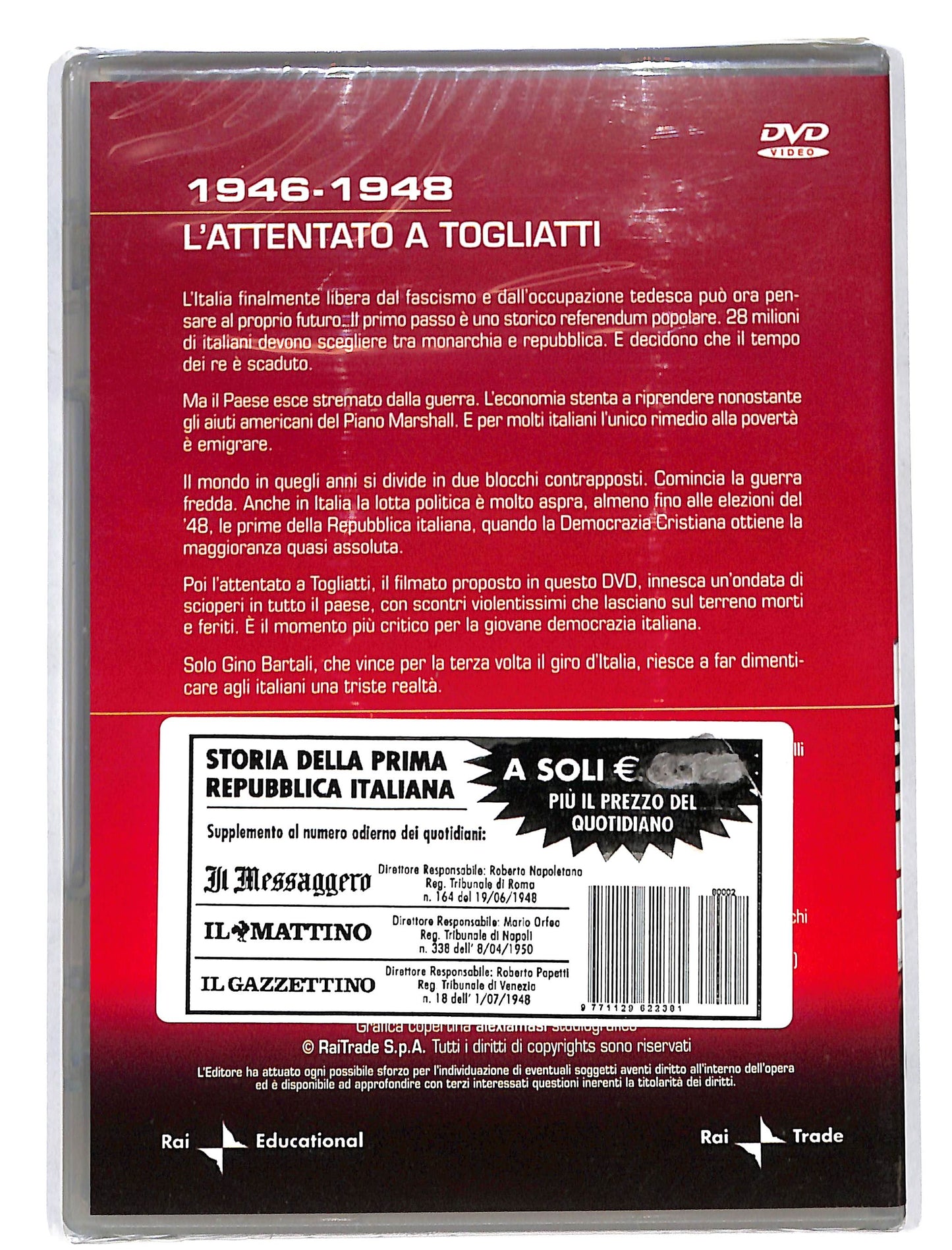 EBOND Storia della prima repubblica vol.2L'attentato a Togliatti DVD DB622609
