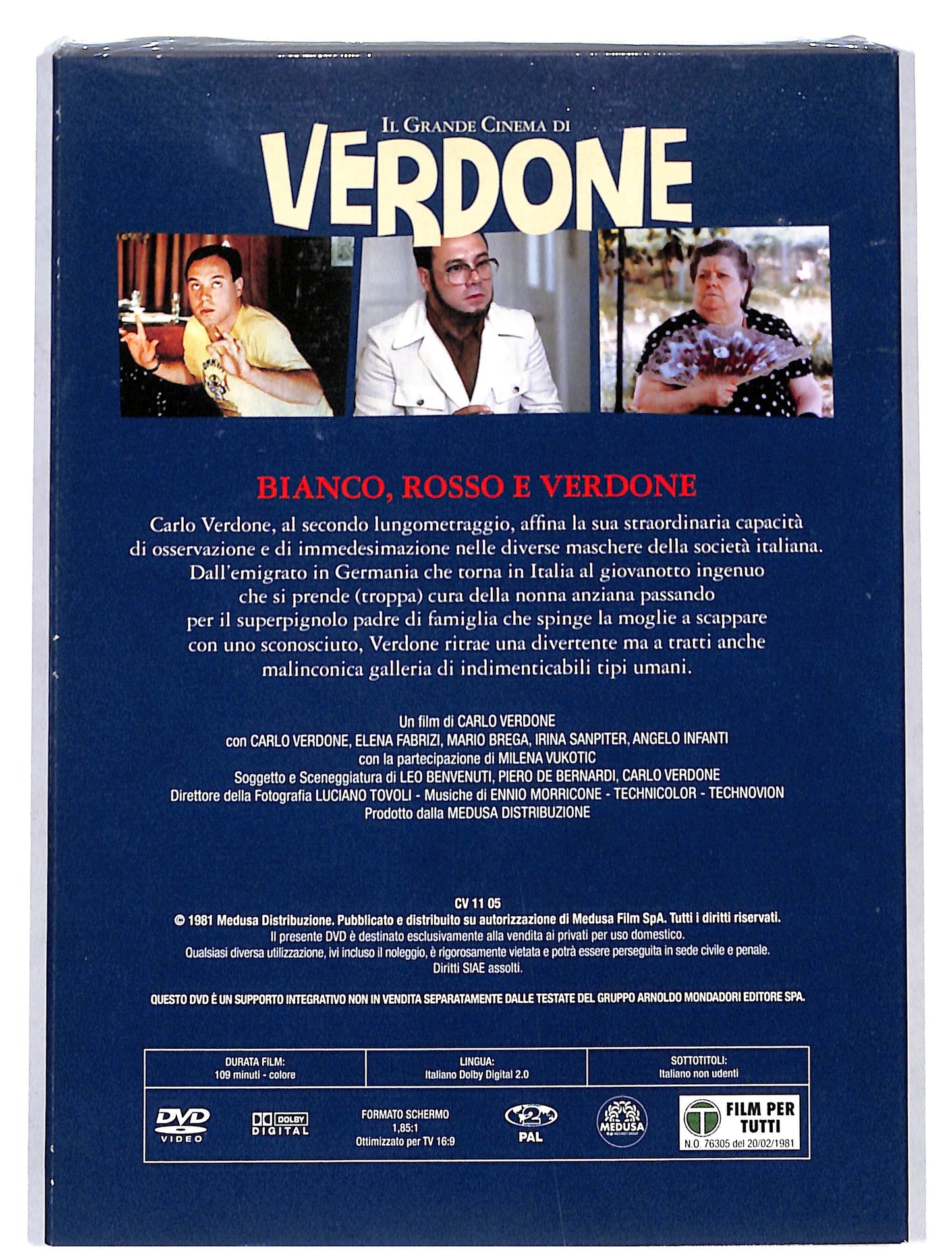 EBOND Il Grande cinema di Verdone - Bianco rosso verdone DVD DB622651