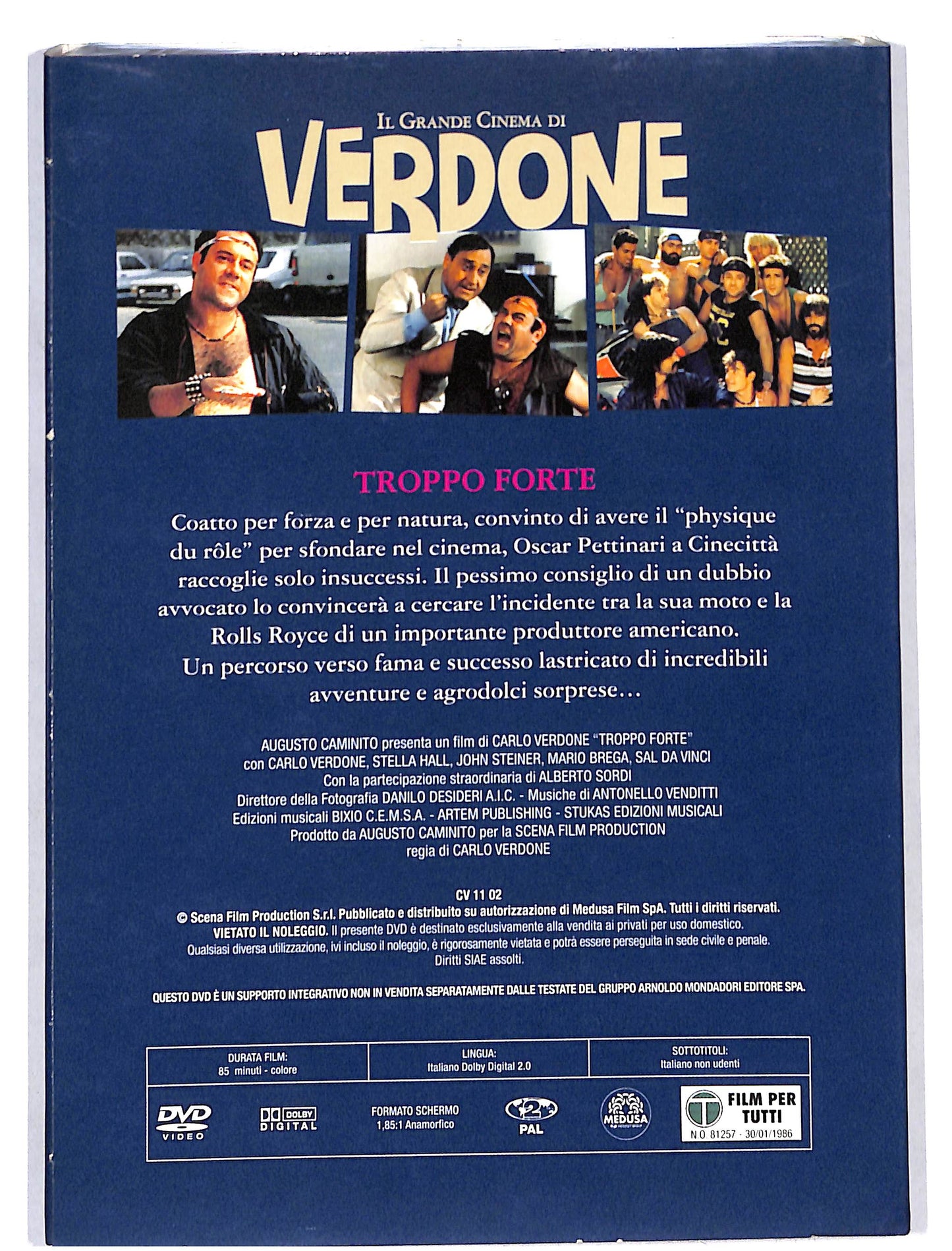 EBOND Il Grande Cinema di Verdone - troppo forte EDITORIALE DVD DB622655