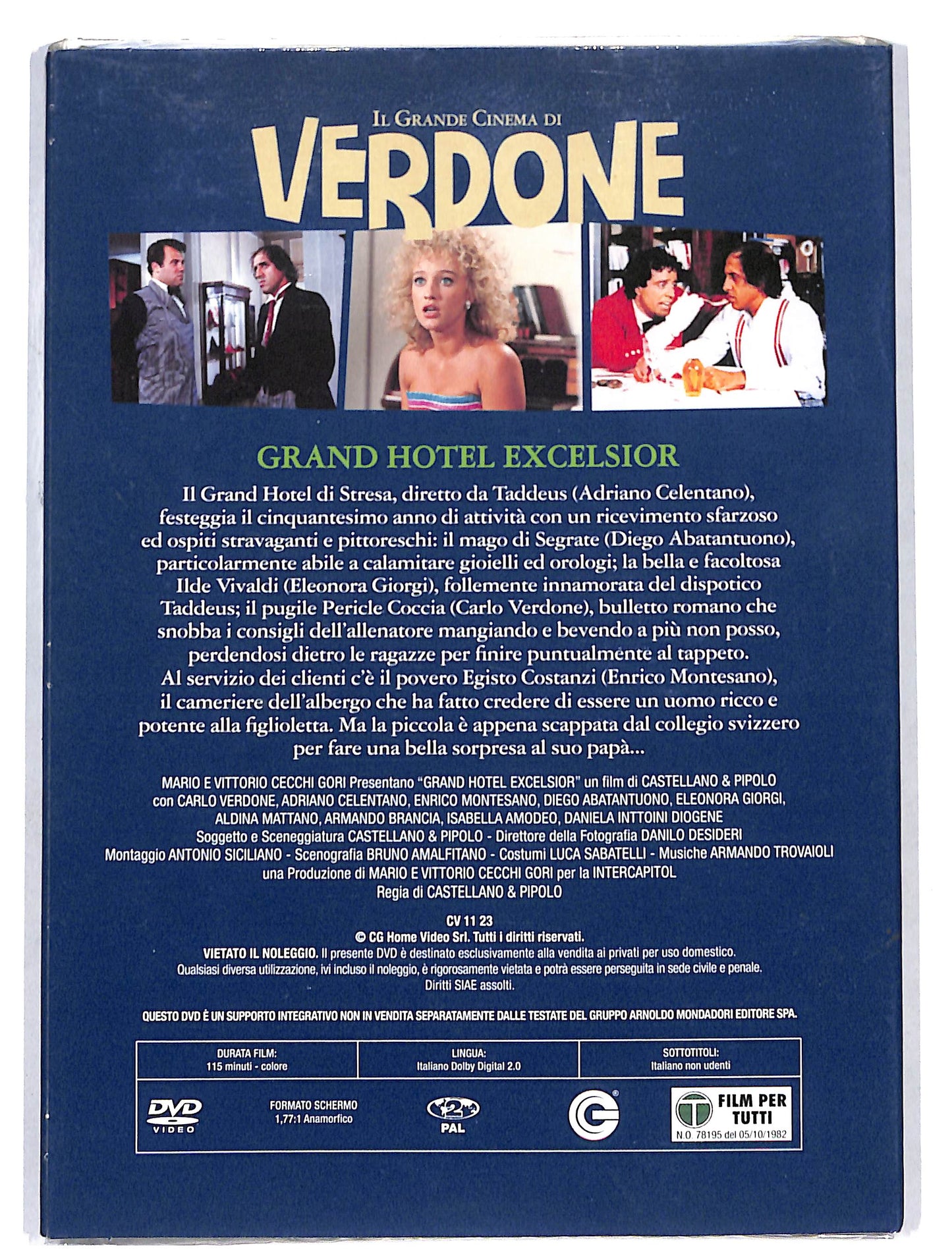 EBOND Il Grande Cinema di Verdone - Grand Hotel Excelsior DVD DB624902