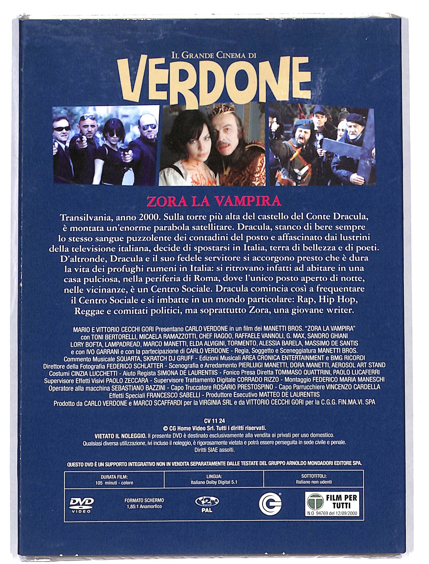 EBOND Il Grande cinema di Verdone - Zora la Vampira DVD DB624903