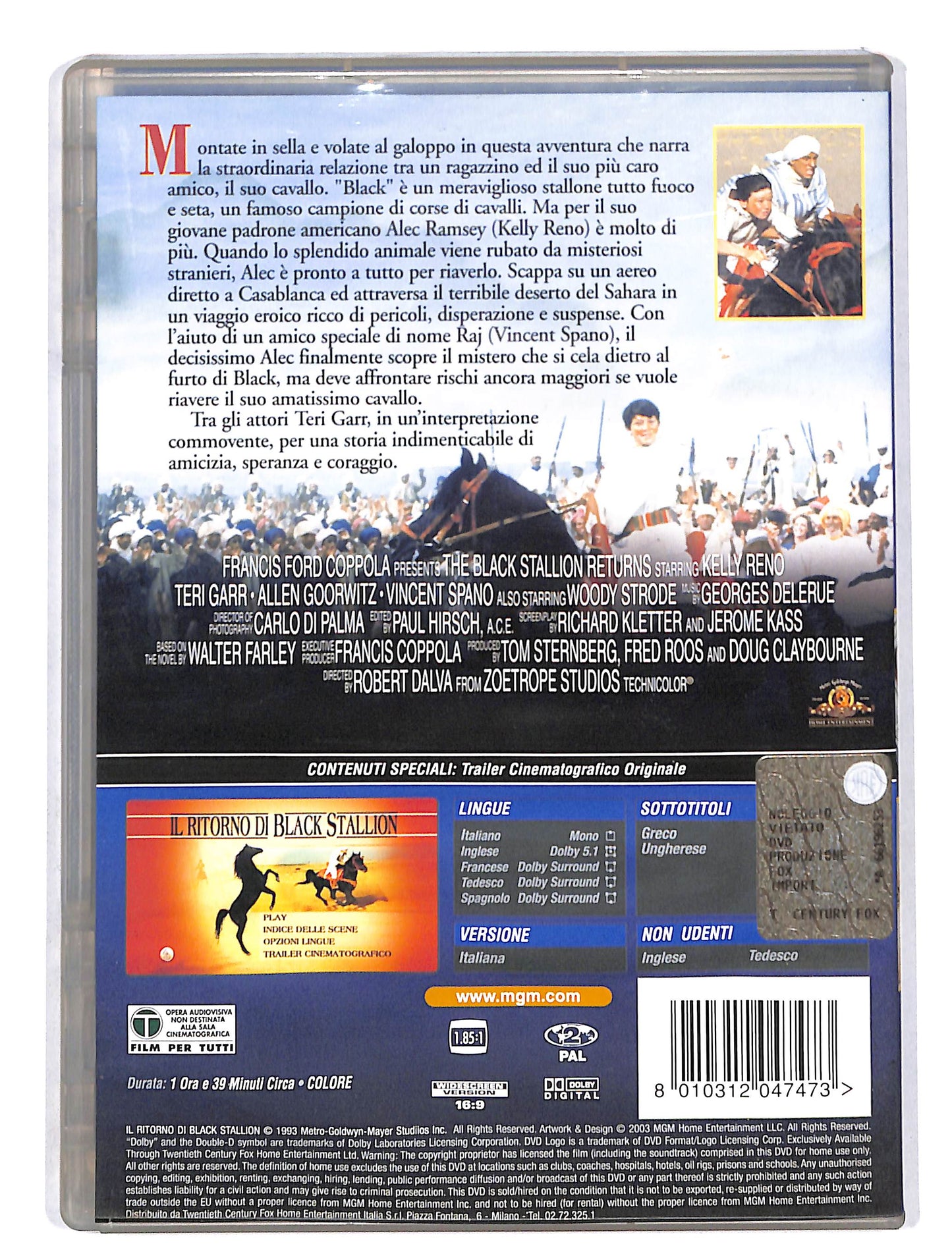 EBOND Il Ritorno di Black Stallion DVD DB624914