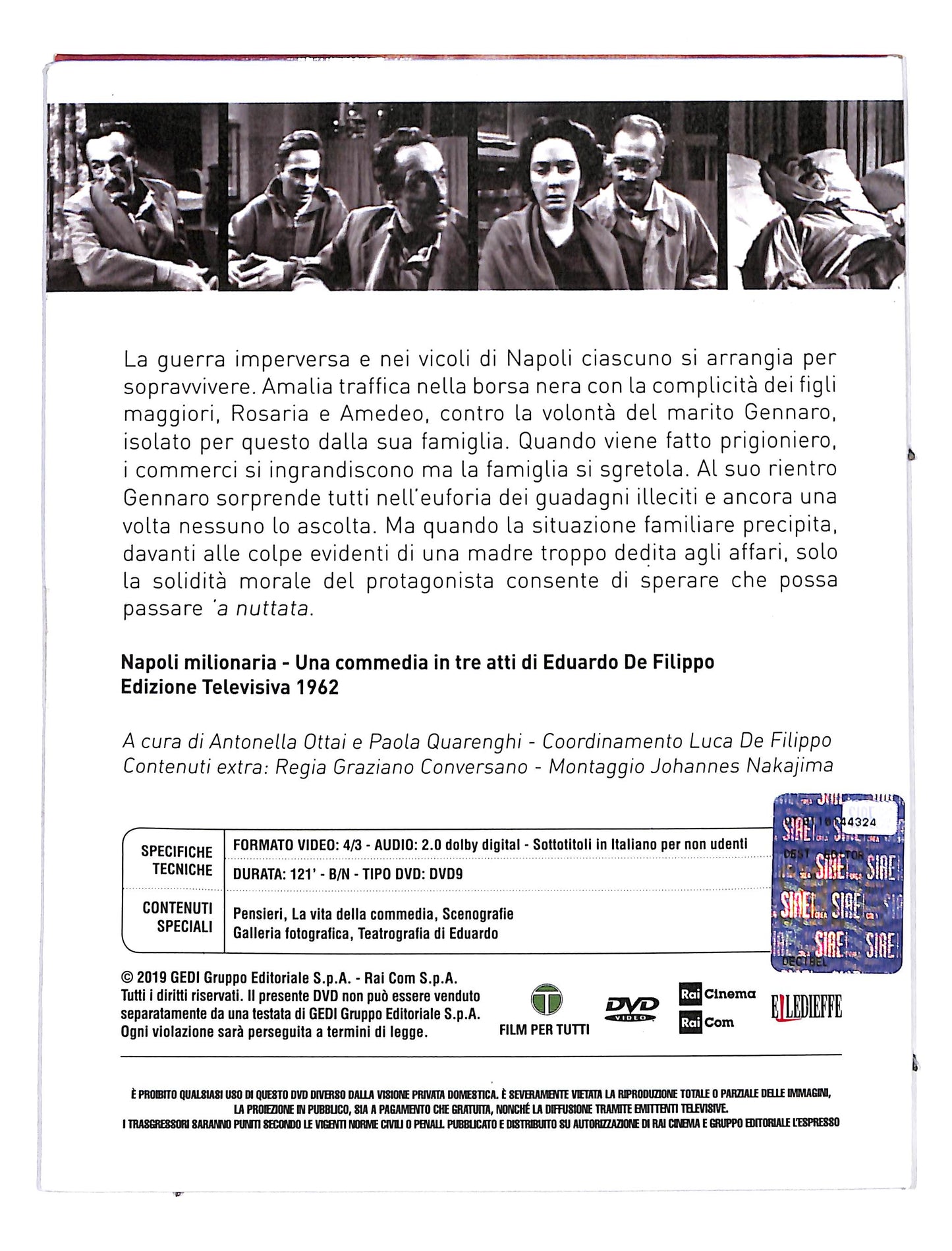 EBOND Il teatro di Eduardo Napoli milionaria EDITORIALE DVD DB624944