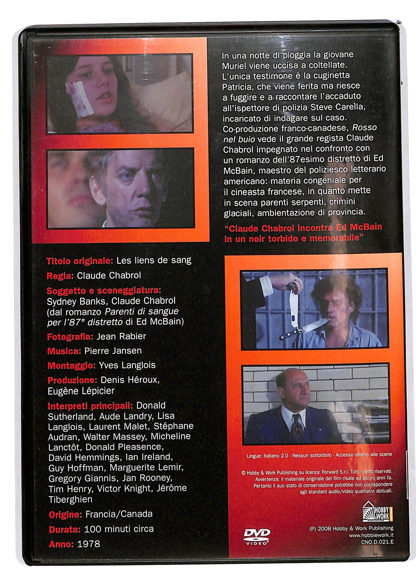 EBOND Rosso nel buio EDITORIALE DVD DB625109