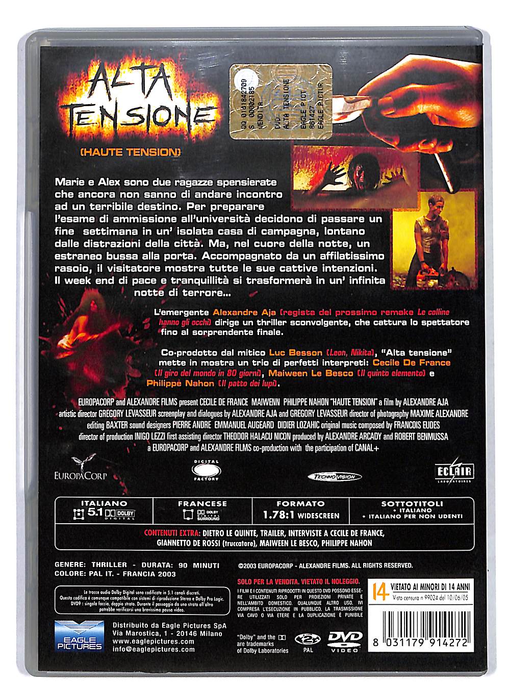 EBOND Alta Tensione DVD DB625801