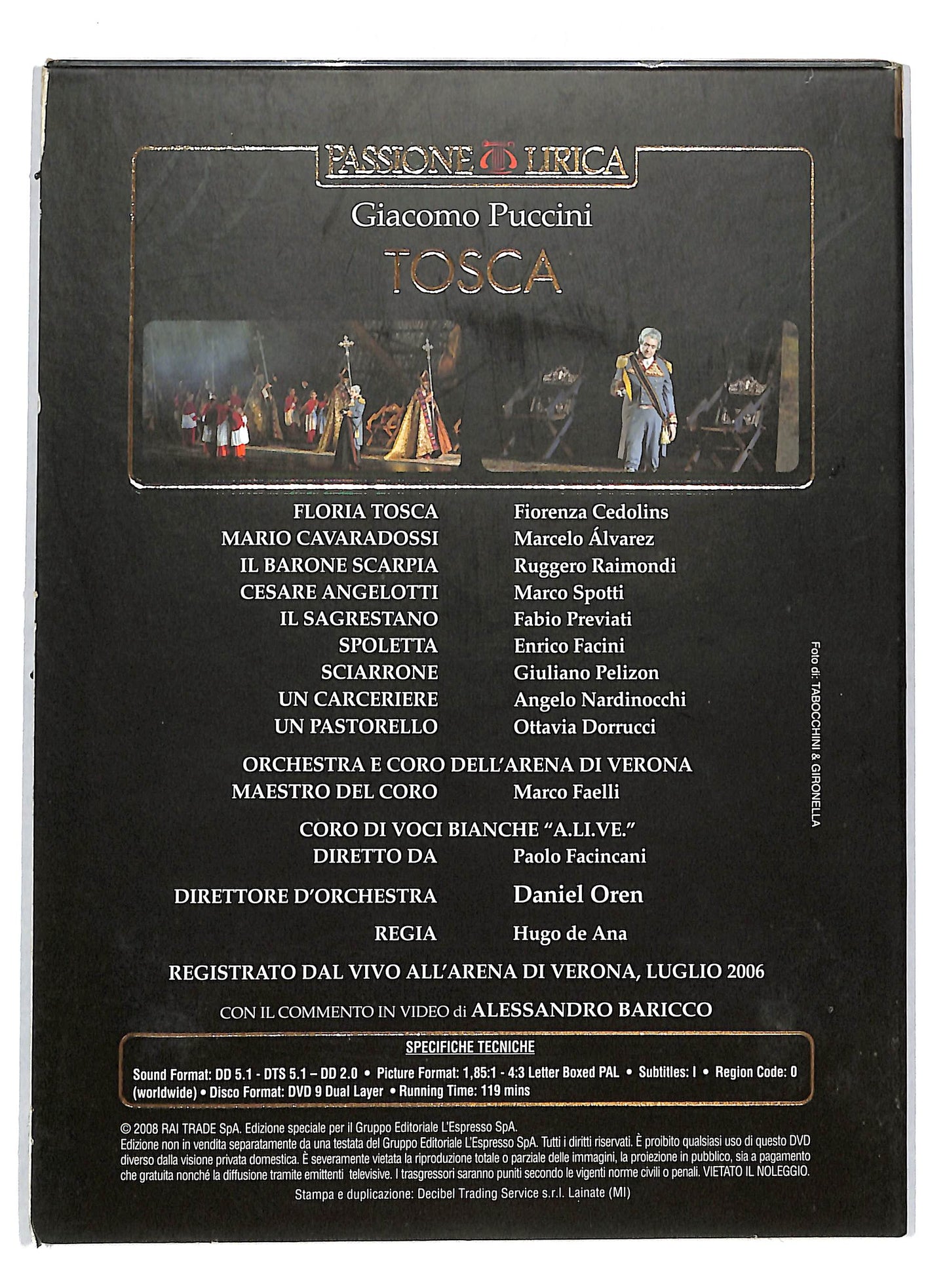 EBOND Passione Lirica - Puccini - Tosca volume 1 EDITORIALE DVD DB625841
