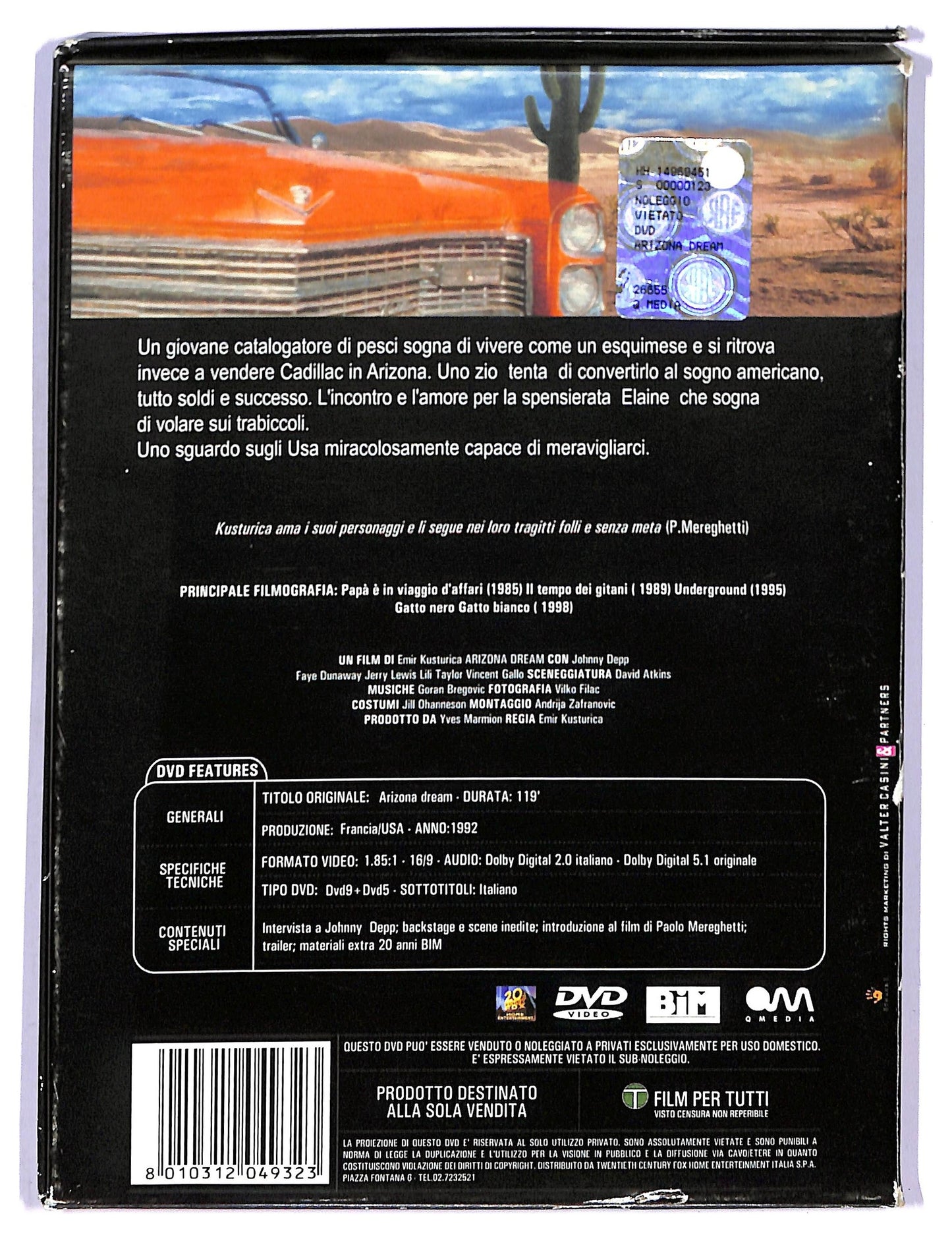 EBOND Arizona Dream DIGIPACK DVD DB626124
