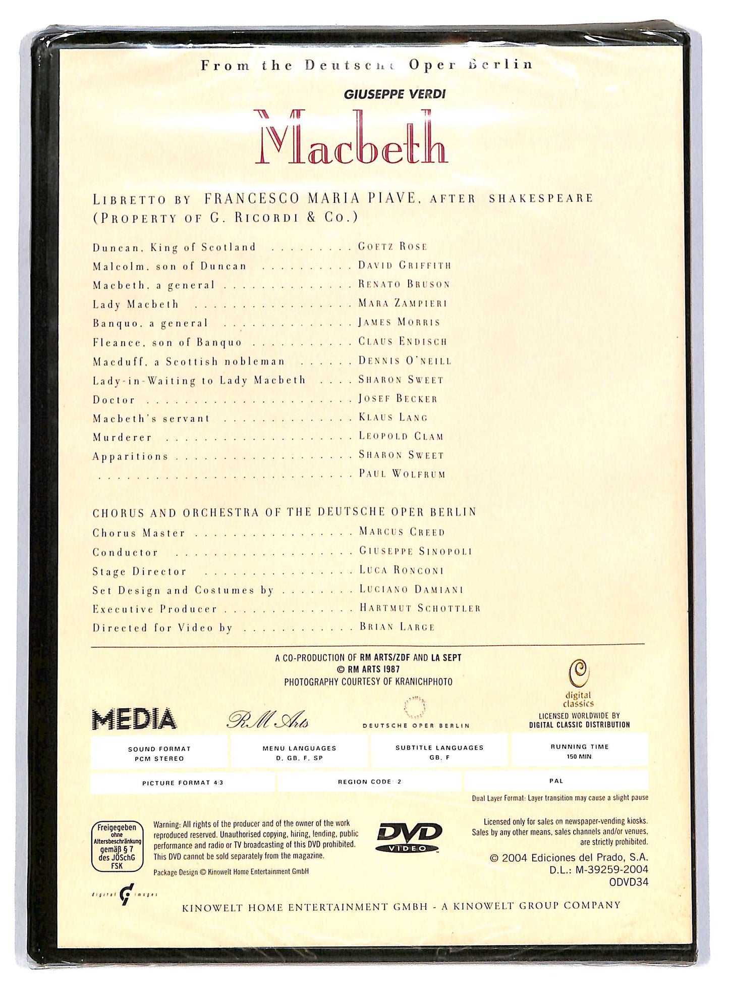 EBOND Dvd Opera Collection Macbeth Verdi + Fascicolo EDITORIALE DVD DB626319