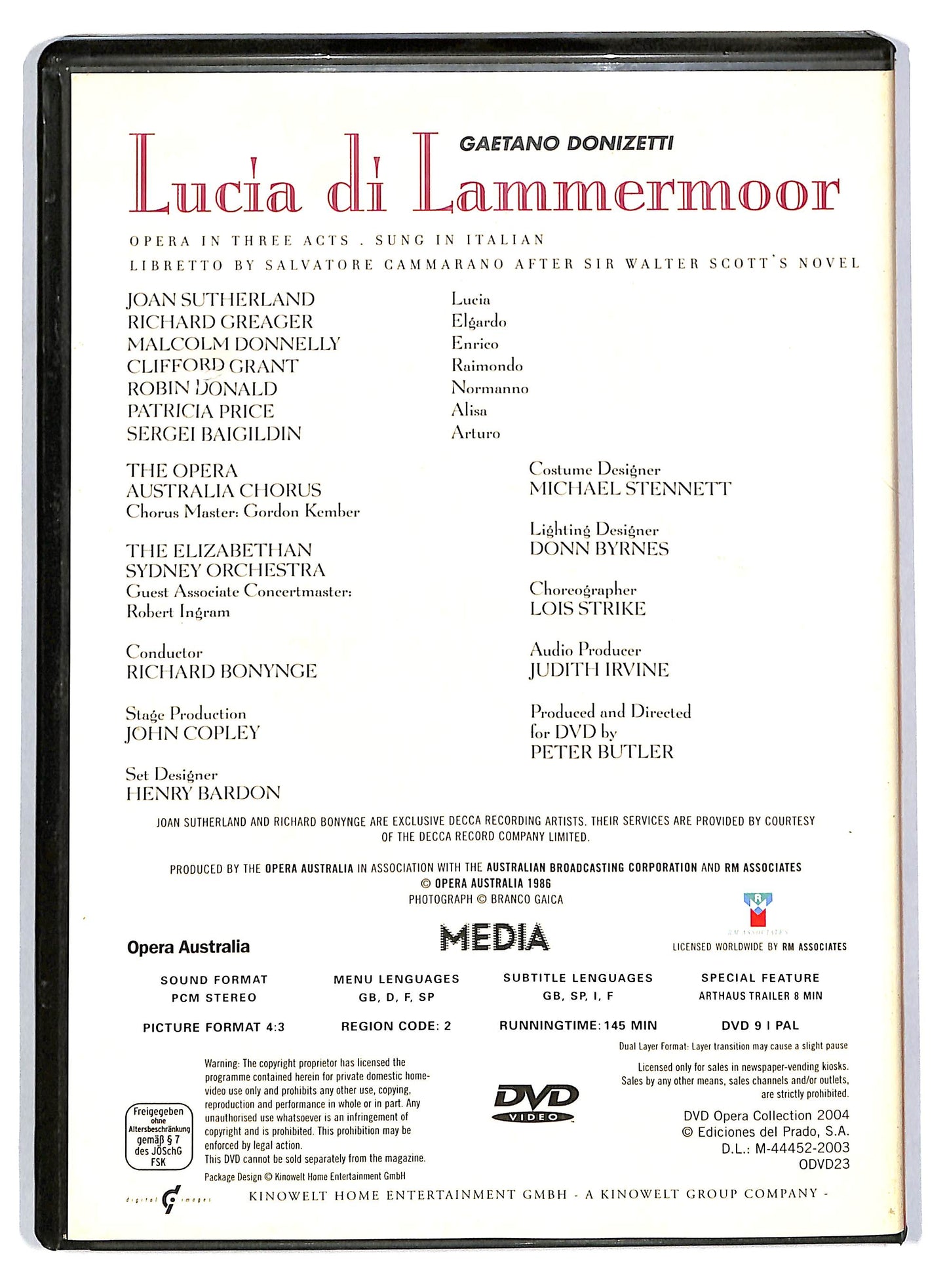 EBOND Lucia di Lammermoor Donizetti + Fascicolo EDITORIALE DVD DB626320