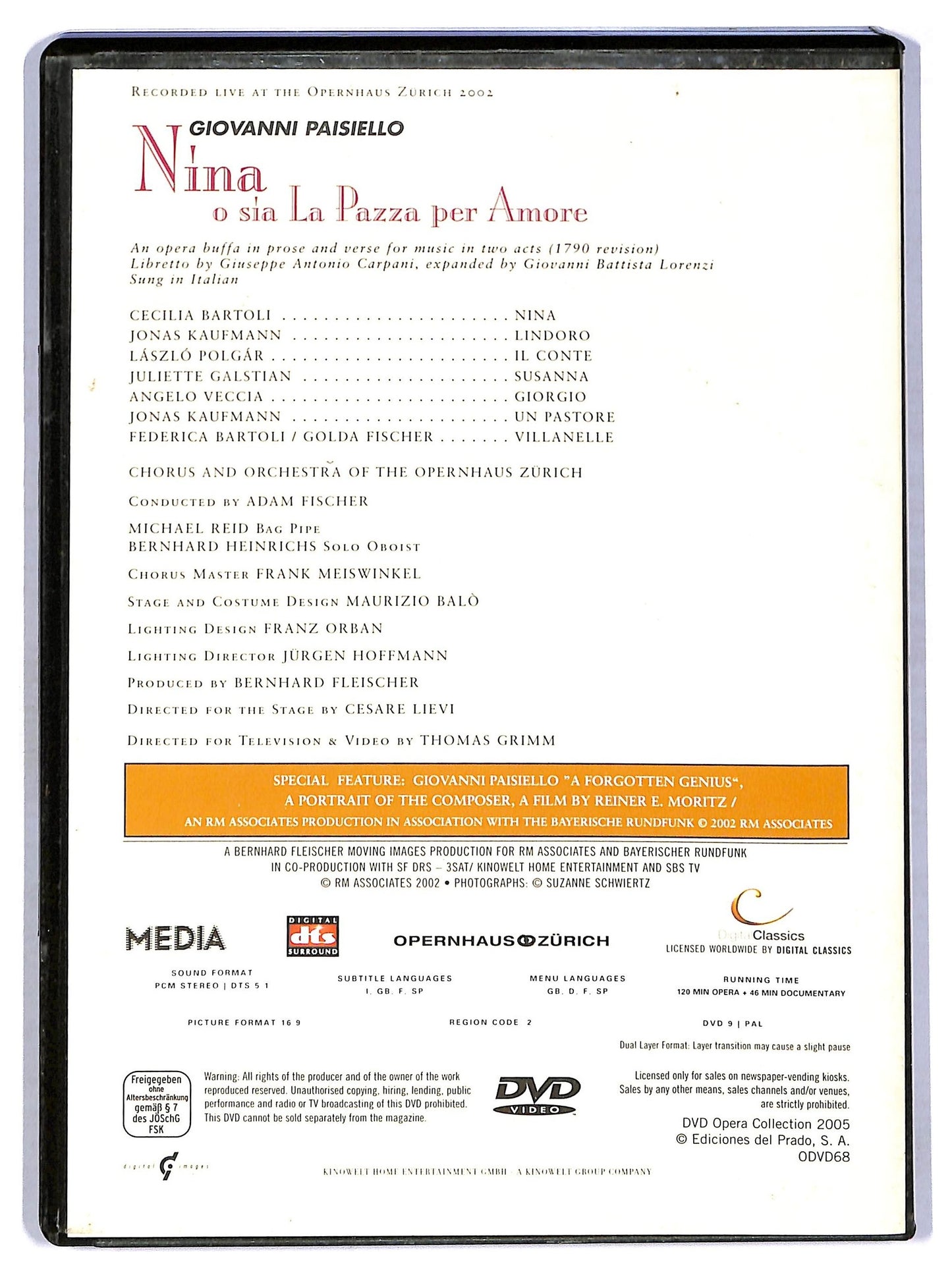 EBOND Dvd opera collection - Nina o sia la pazza per amore DVD DB626324