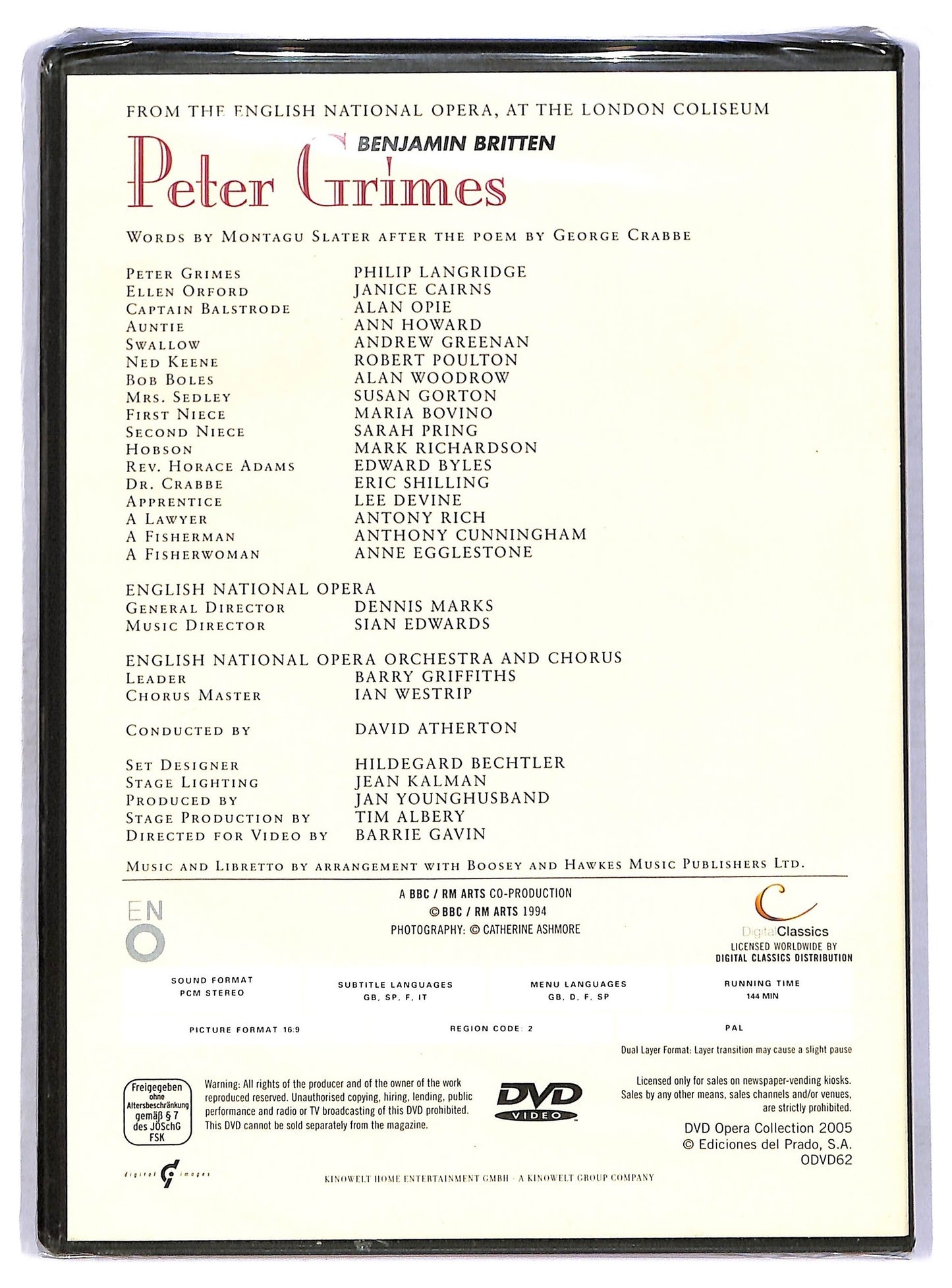 EBOND Dvd opera collection - Peter Grimes EDITORIALE DVD DB626358