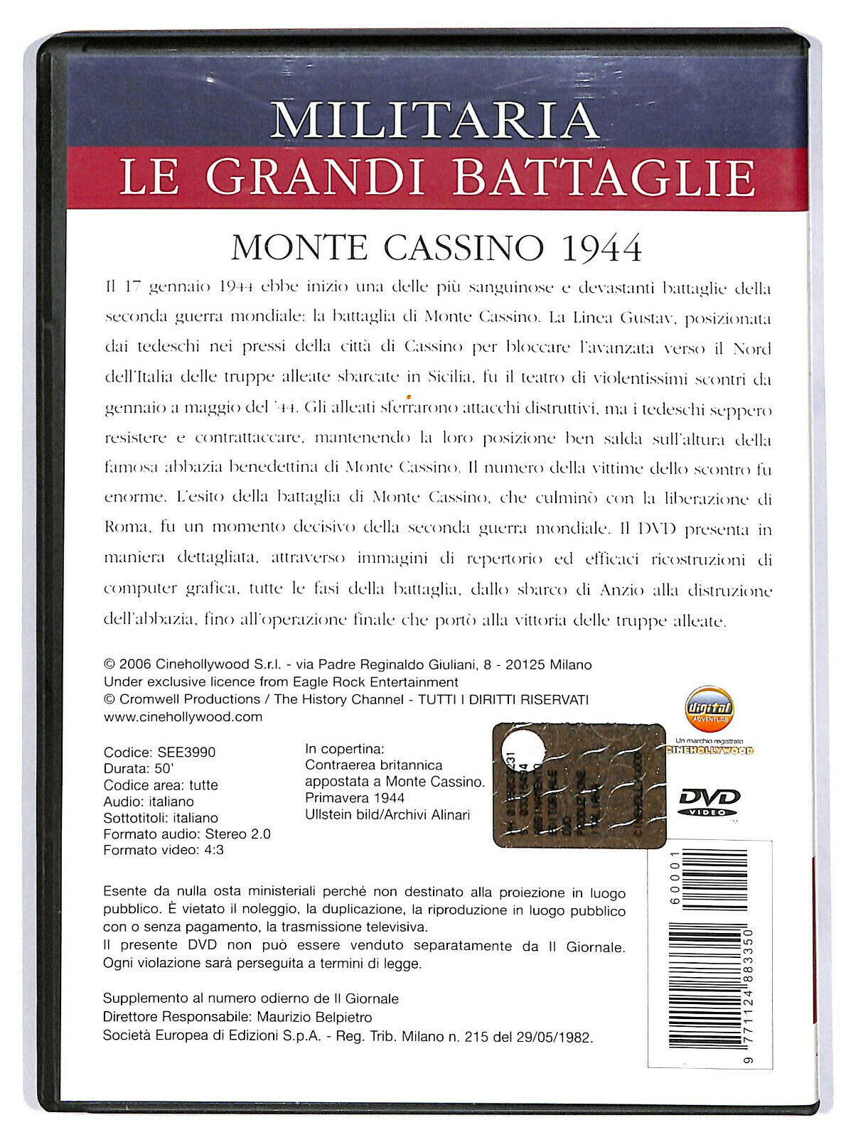 EBOND Monte Cassino 1944 Editoriale DVD DB626926