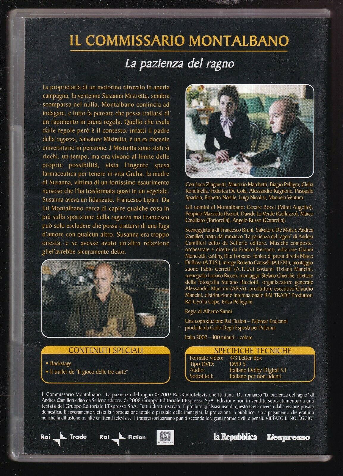 EBOND Il Commissario Montalbano - La Pazienza Del Ragno Editoriale DVD DB627426