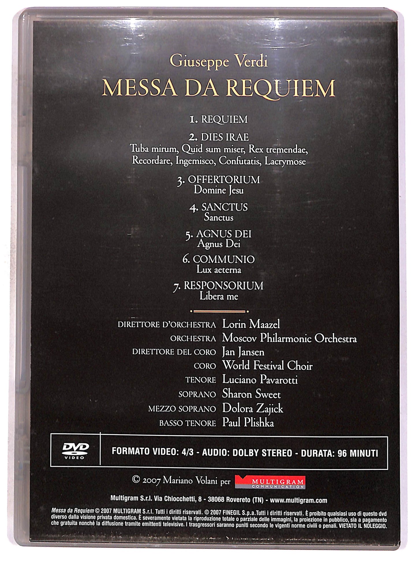 EBOND Messa da Requiem - Giuseppe Verdi EDITORIALE DVD DB627430
