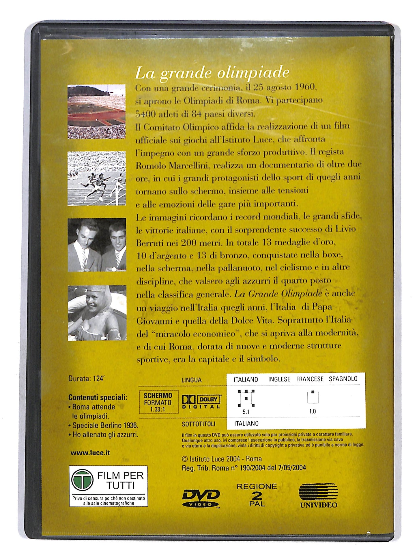 EBOND Novecento vol.29 La grande Olimpiade roma 1960 DVD DB627605