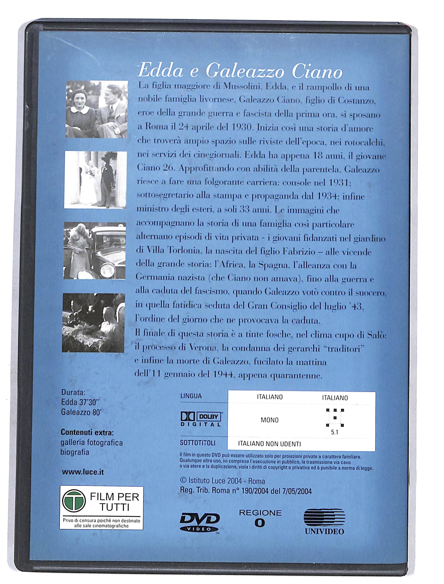 EBOND Novecento vol.23 Edda e Galeazzo Ciano DVD DB627607