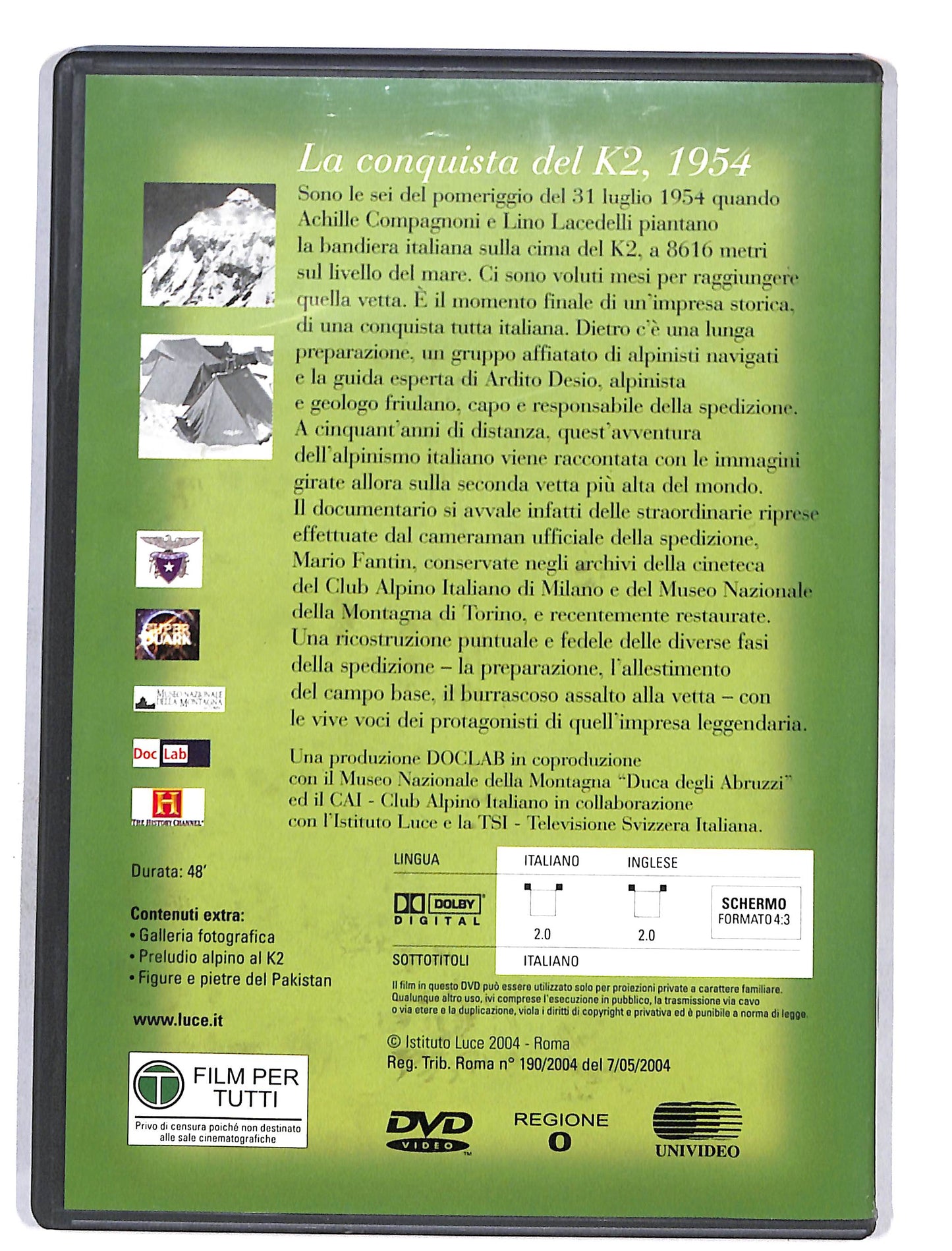 EBOND Novecento vol.27 La conquista del K2 1954 DVD DB627609