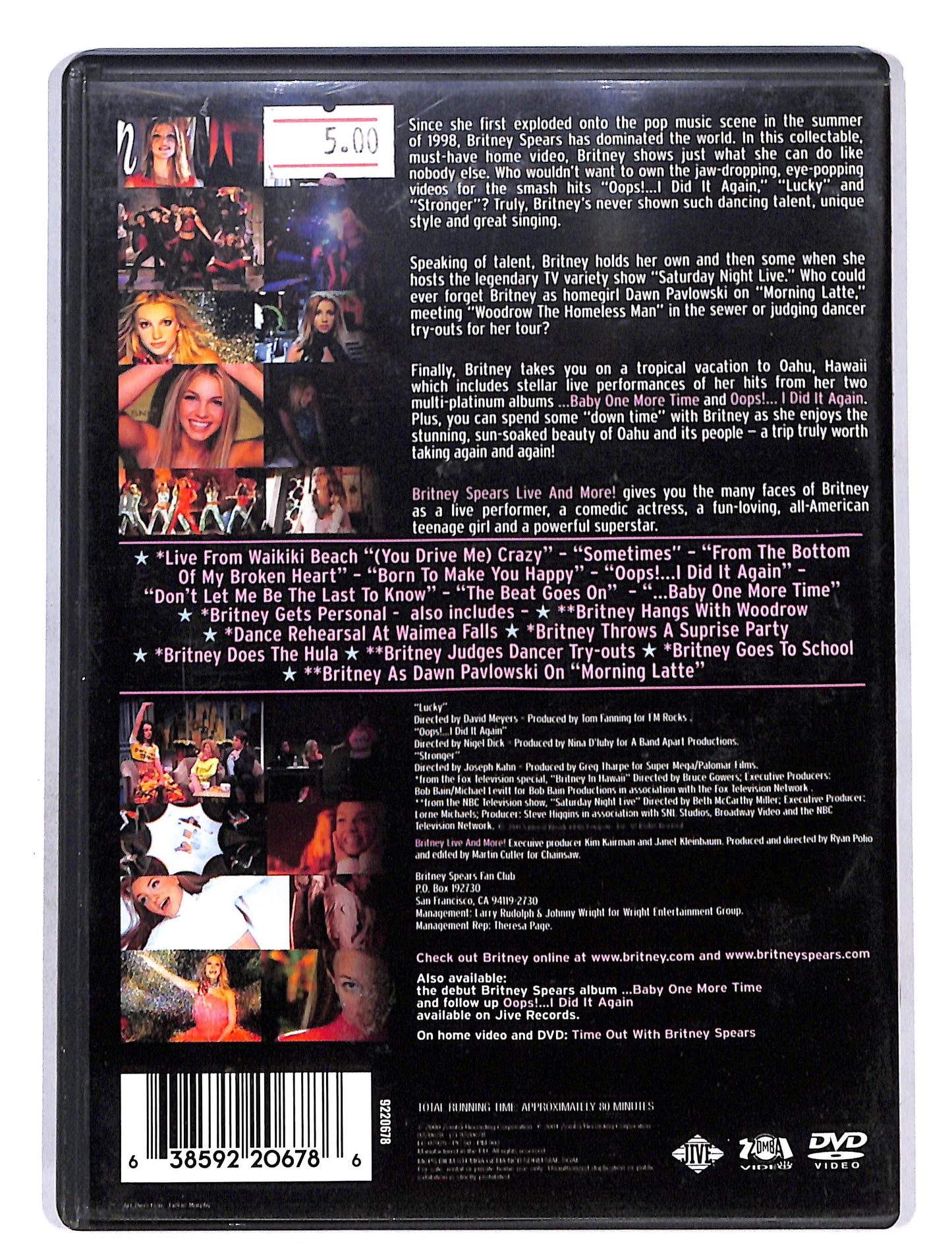 EBOND Britney Spears - Live And More! DVD DB627643
