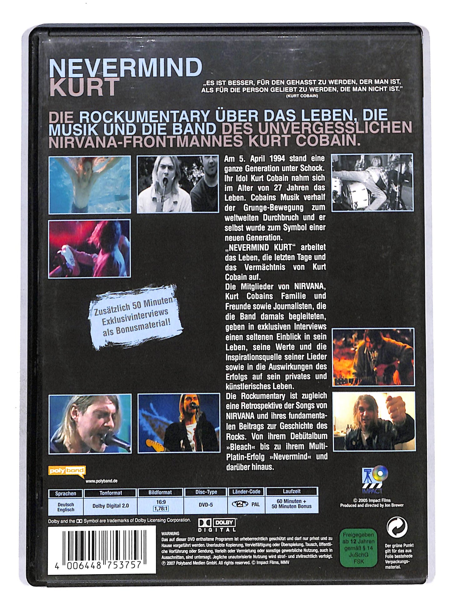 EBOND Kurt Cobain - All Apologies DVD DB627650